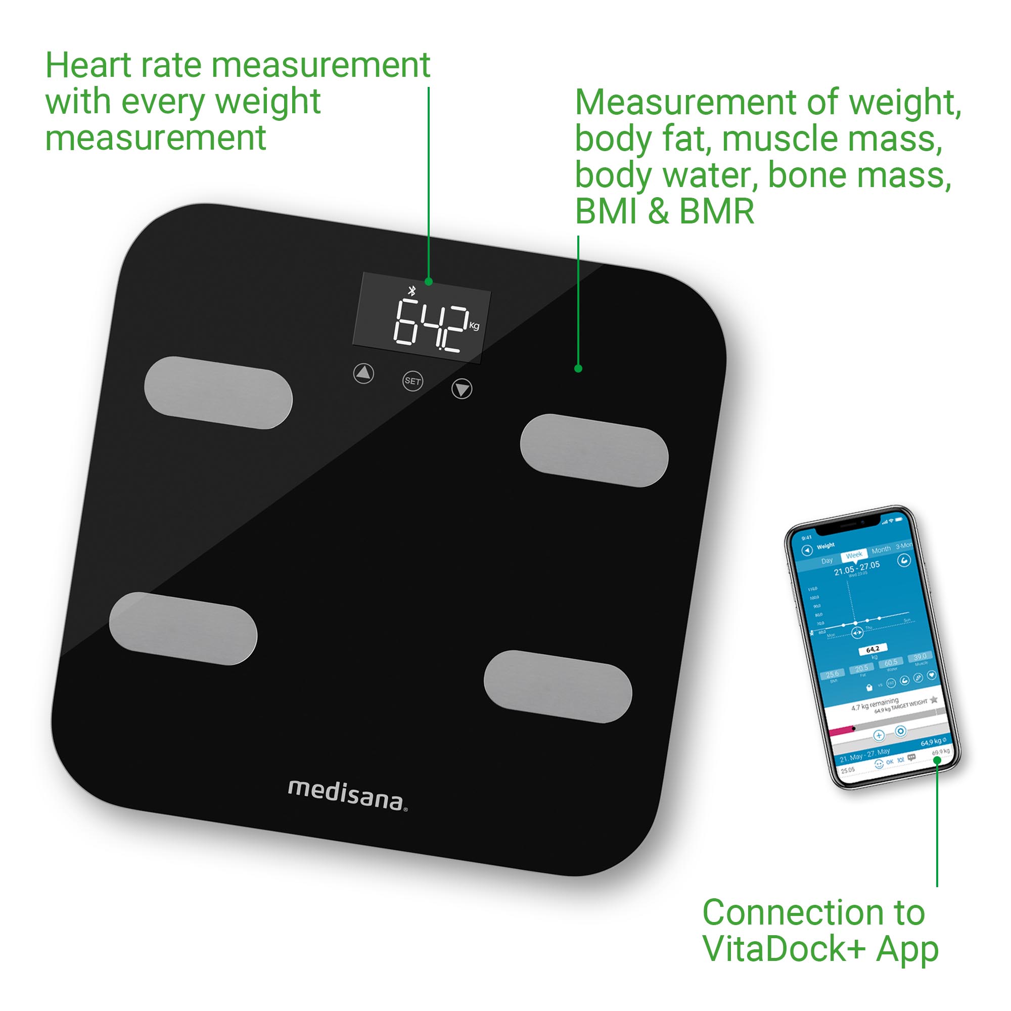 BS 602 connect | WiFi & Bluetooth Body Analysis Scale