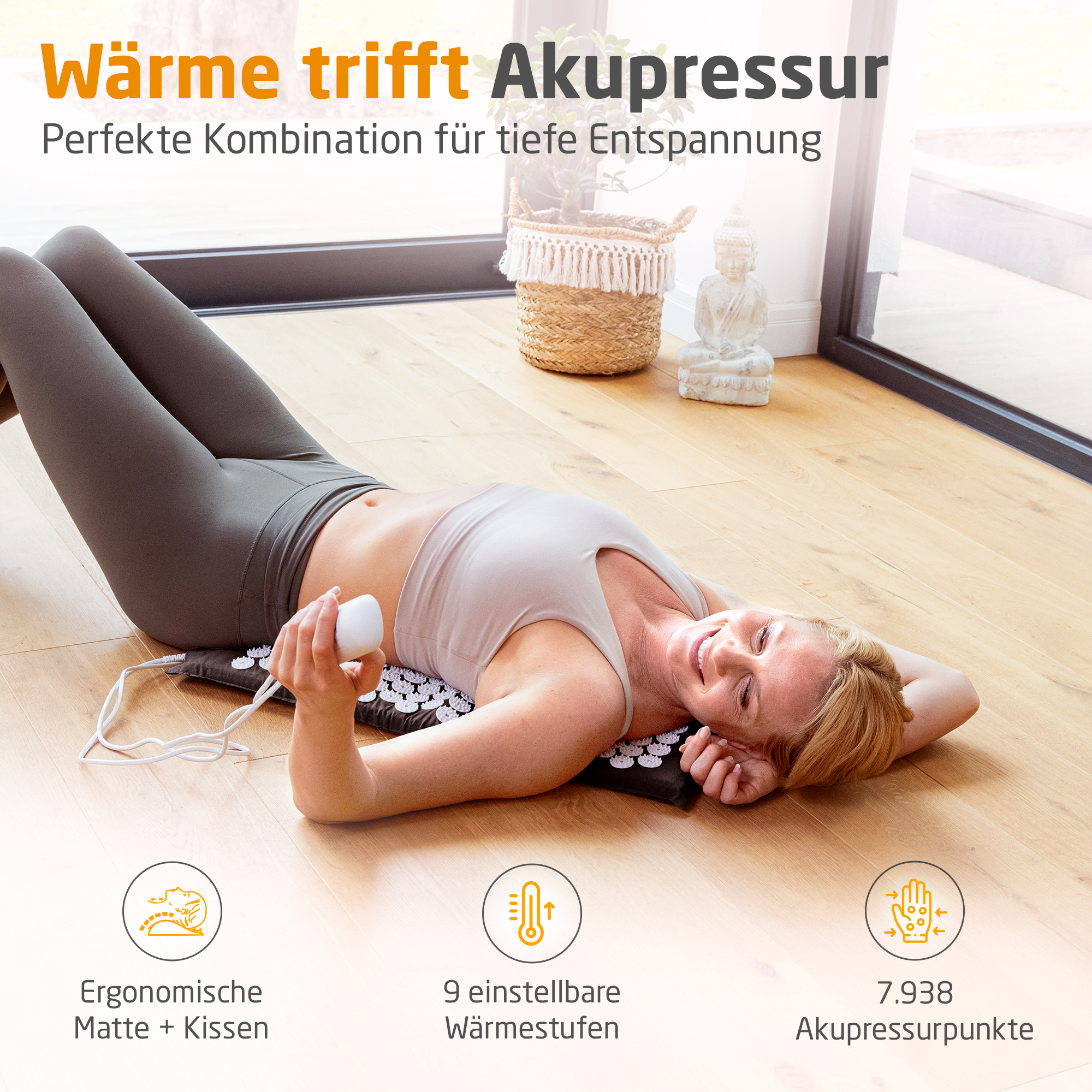 MM 100 | Akupressurmatte mit Wärme