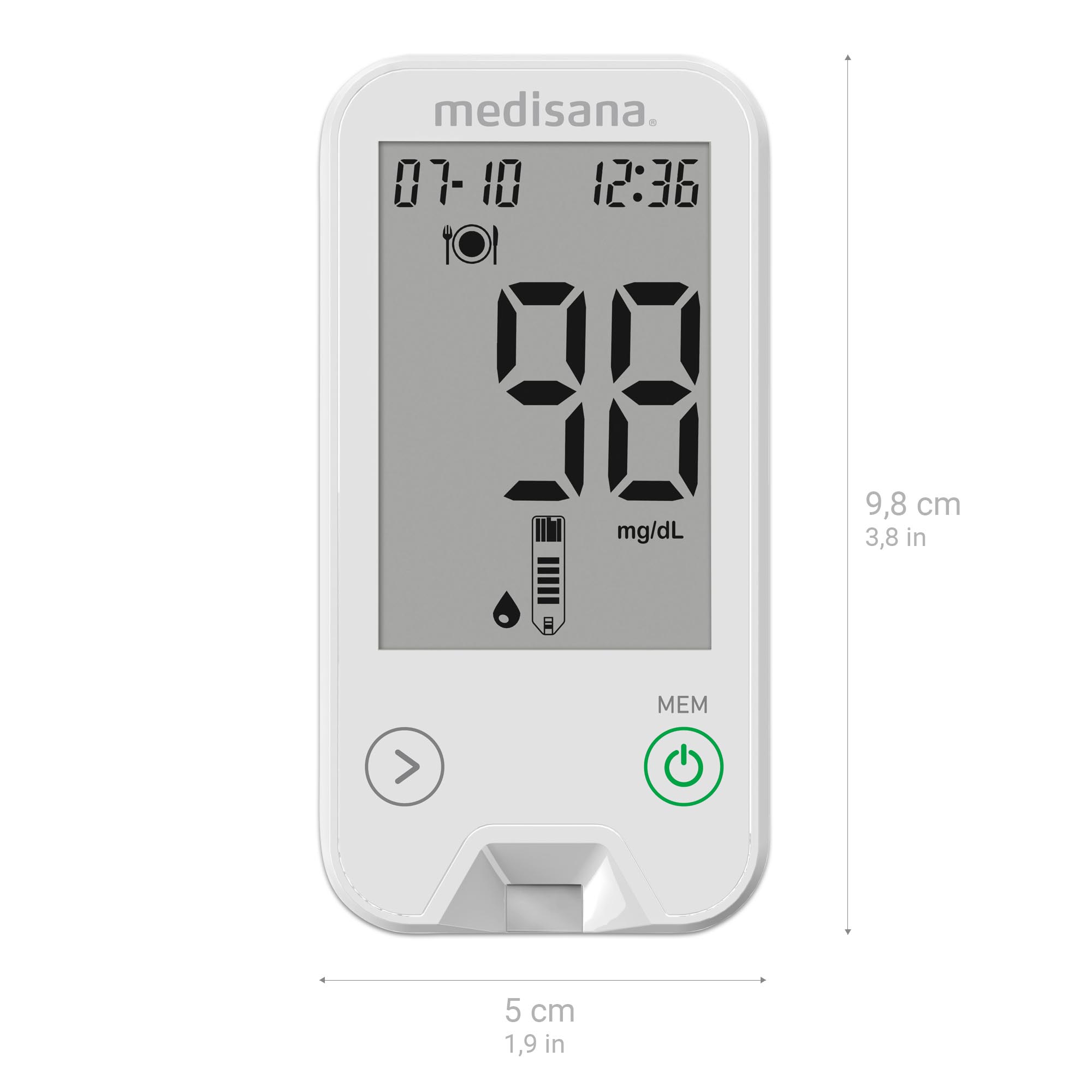 medisana Blutzuckermessgerät mg/dl MediTouch 2