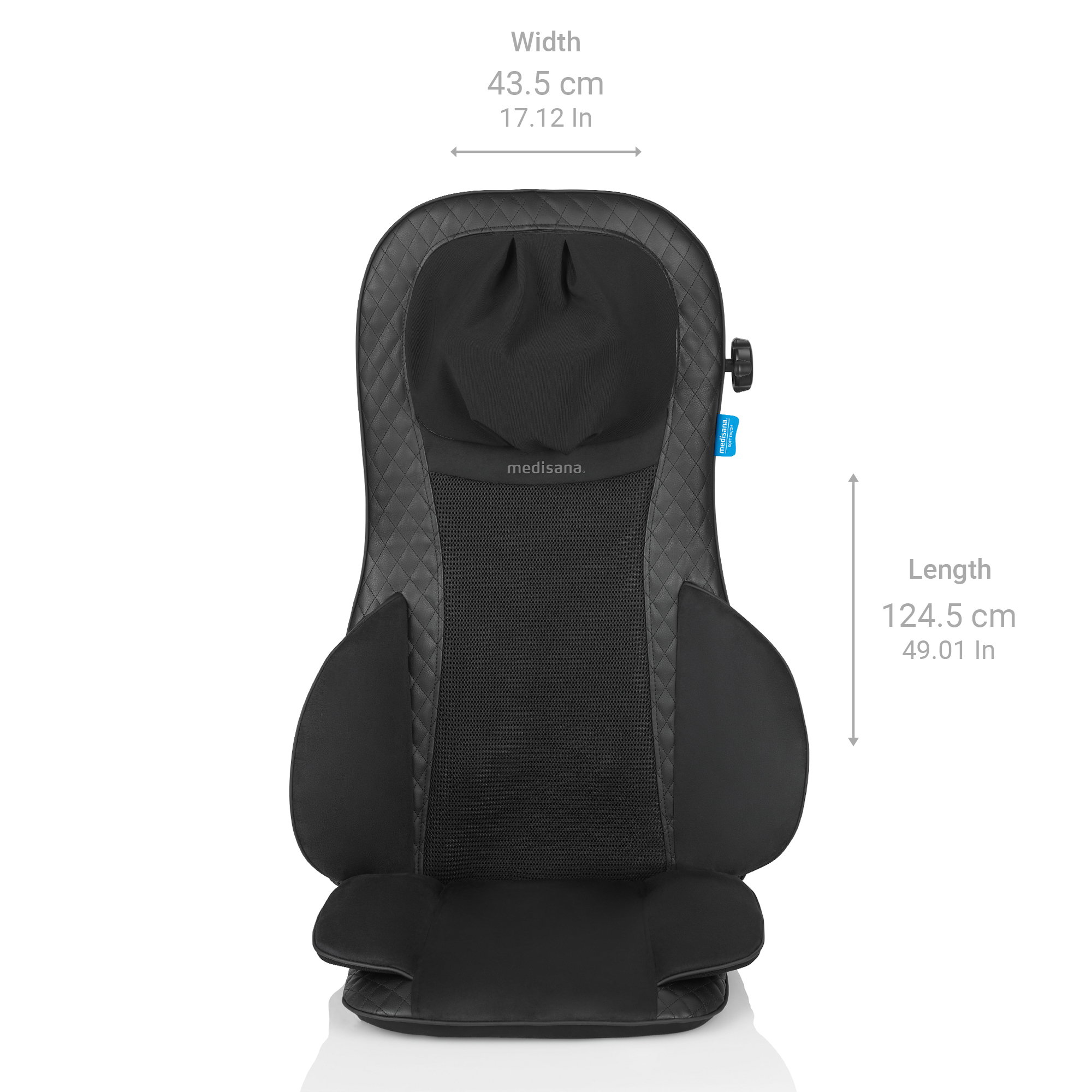 MCG 820 schwarz | Gel Shiatsu-Akupressur-Massagesitzauflage