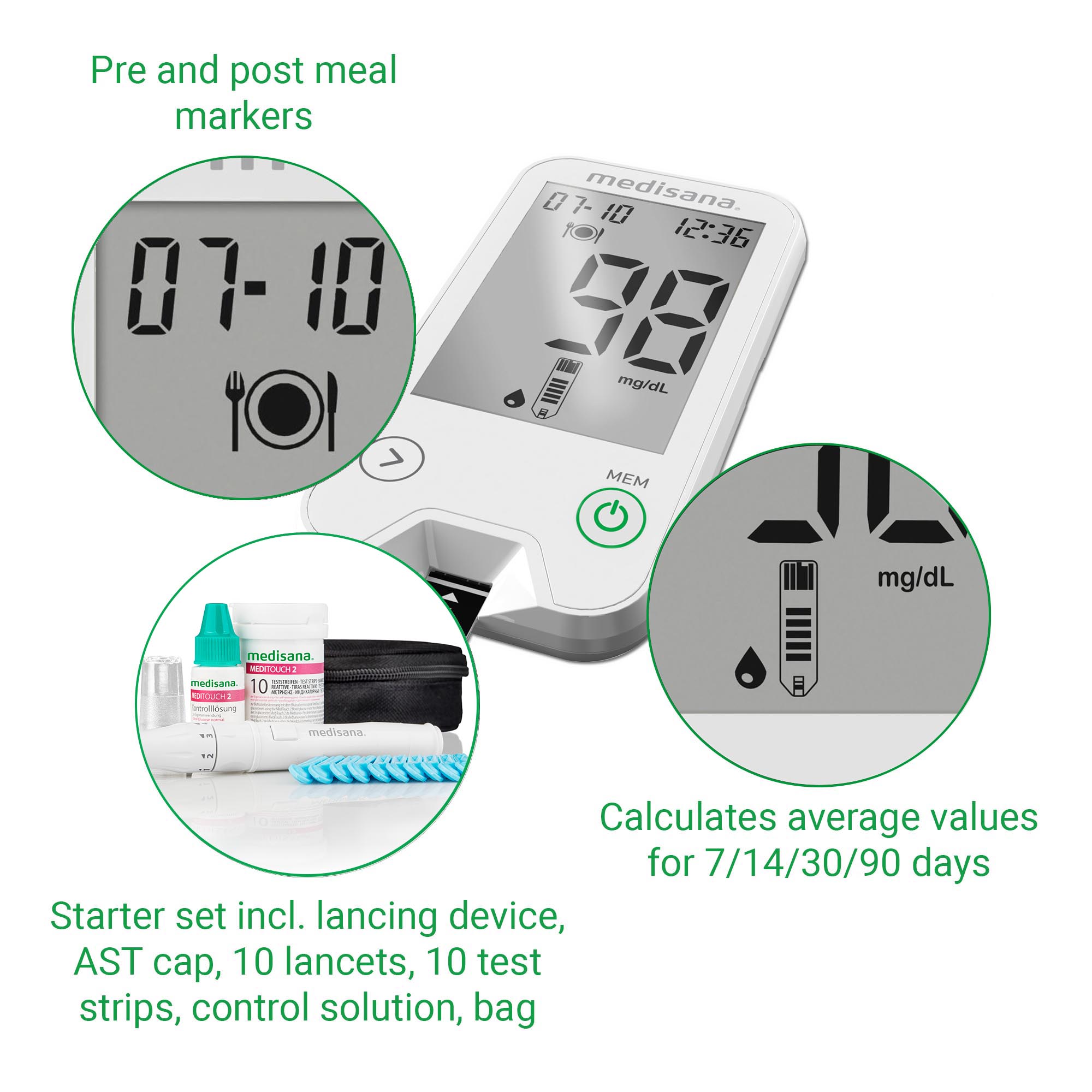 MediTouch 2 mg/dL | Blood Glucose Meter