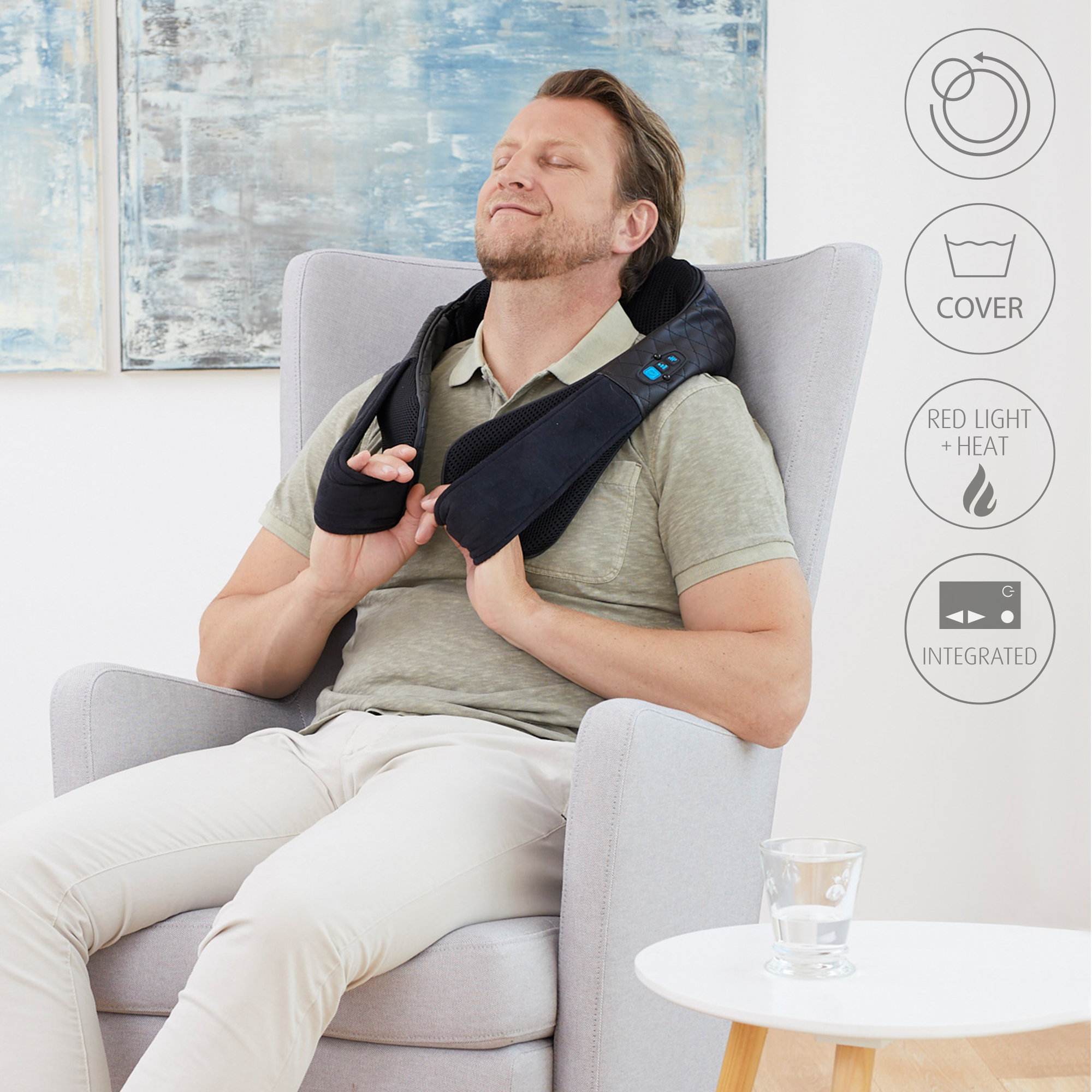 NMG 850 schwarz | Gel-Shiatsu-Nackenmassagegerät