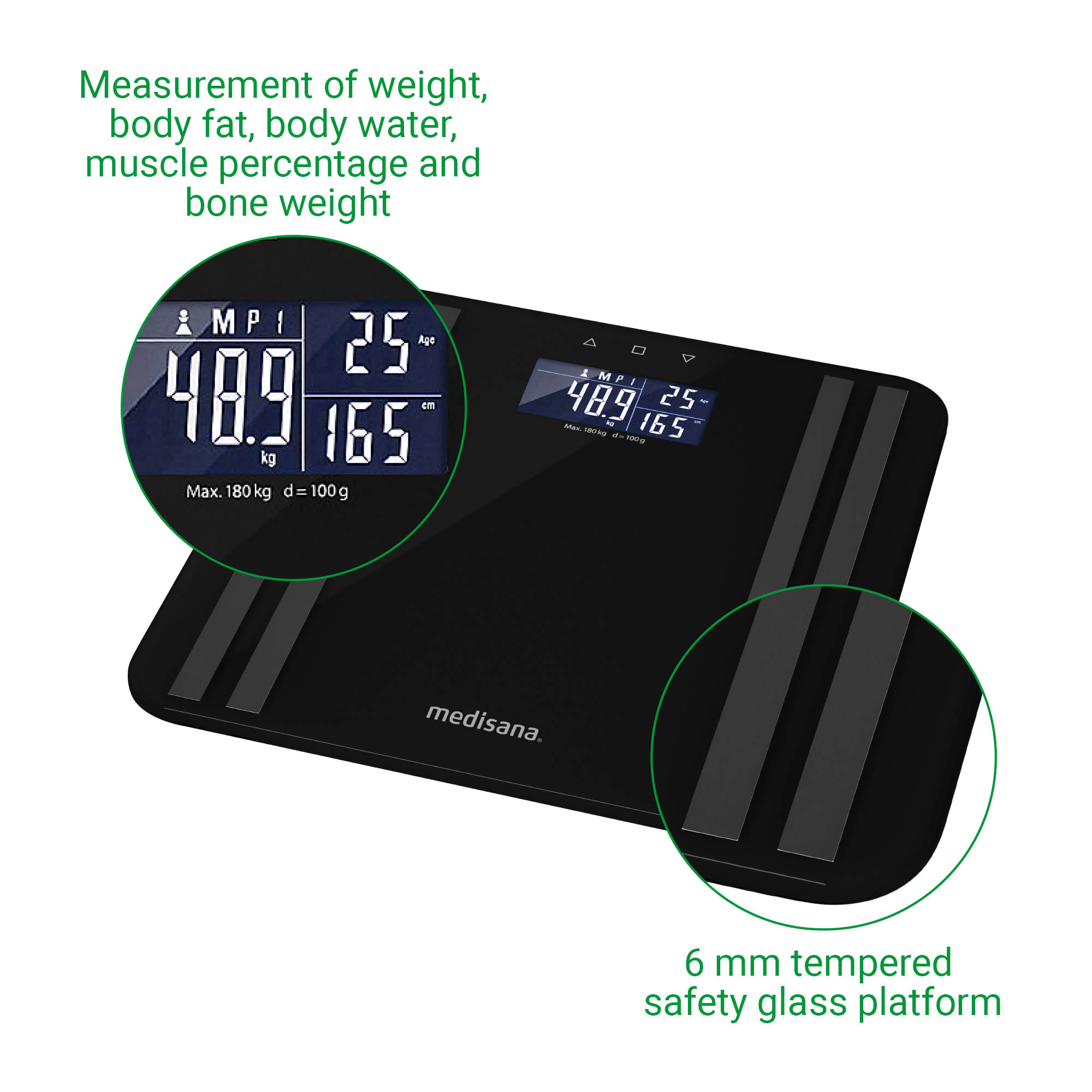 BS 465 black | Body Analysis Scale