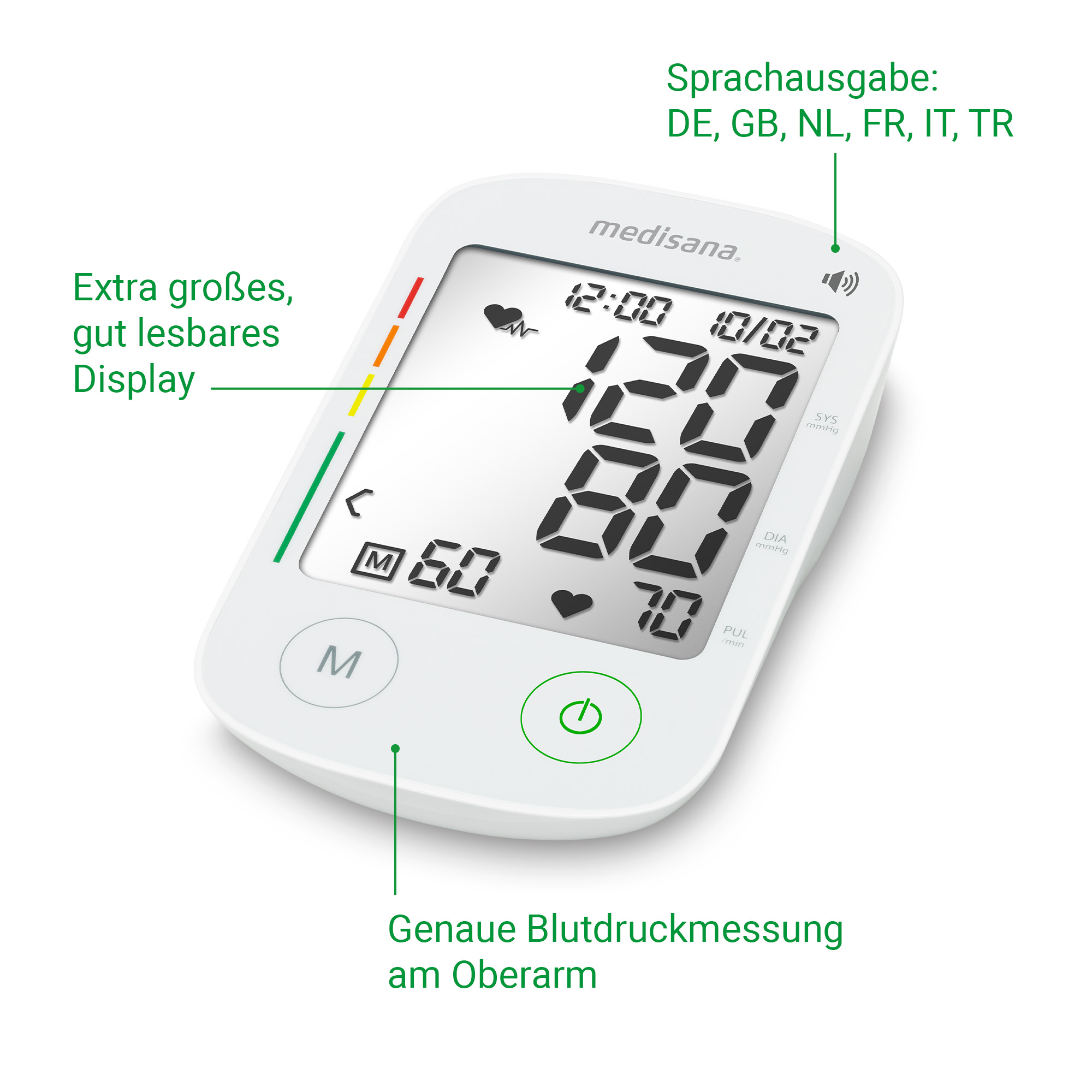 BU 535 Voice | Oberarm-Blutdruckmessgerät | Internationale Version