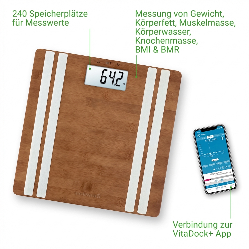 BS 552 connect | Bambus-Körperanalysewaage