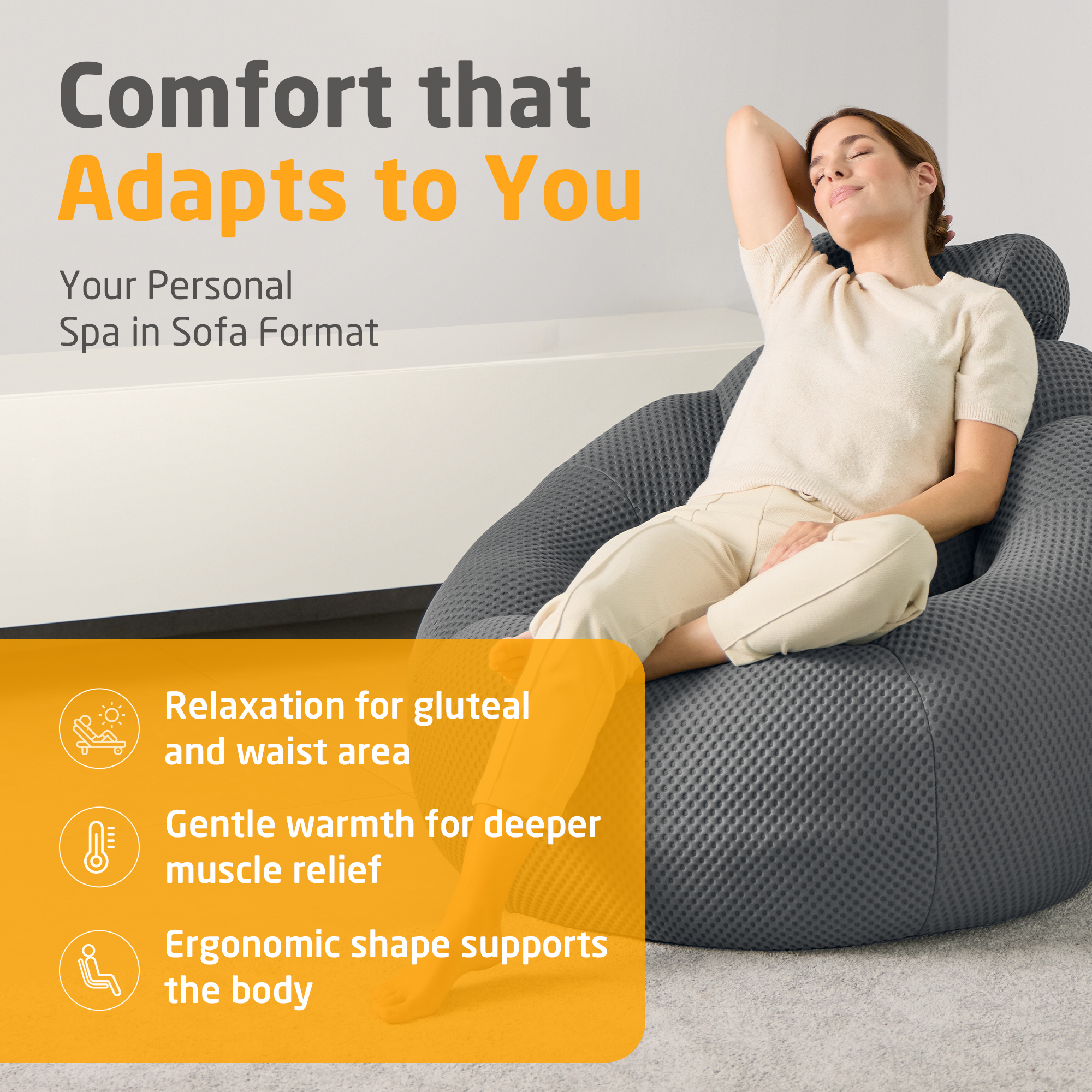 medisana RS 150 Bubble sofa - dark grey