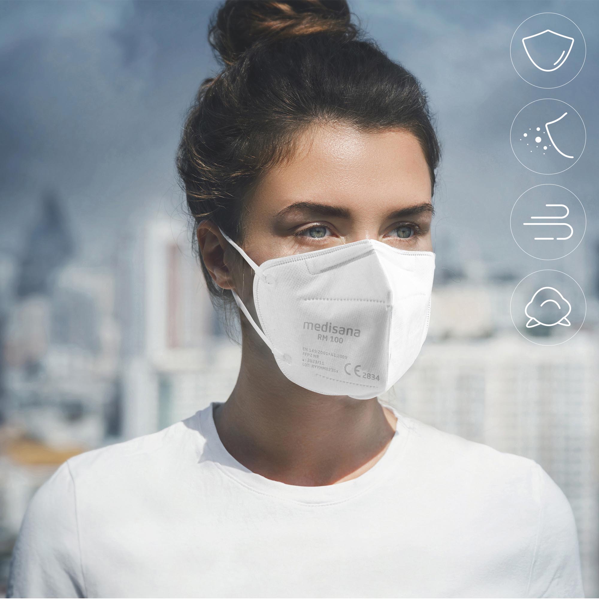medisana RM 100 FFP2 mask - 10 pieces - white