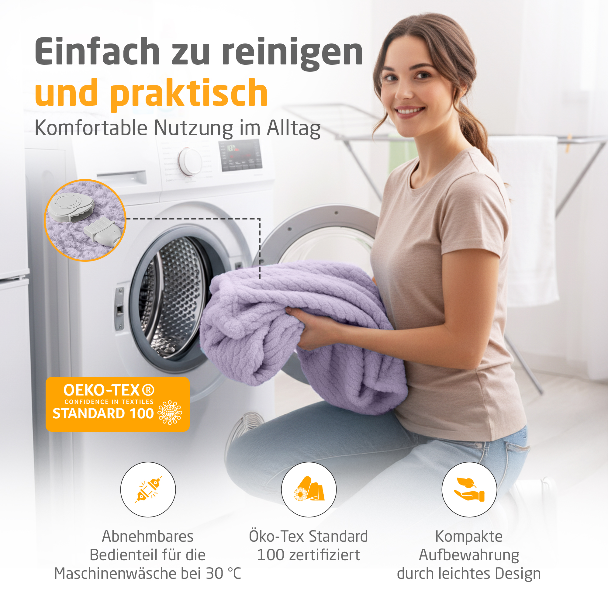 HB 418 | Kuschelheizdecke | zartlila