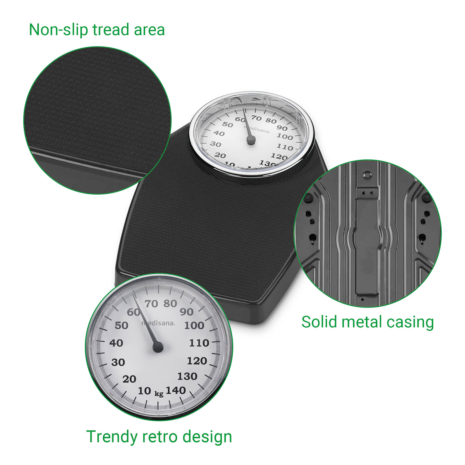 PhasedOut - medisana PS 100 Personenwaage mechanisch Black