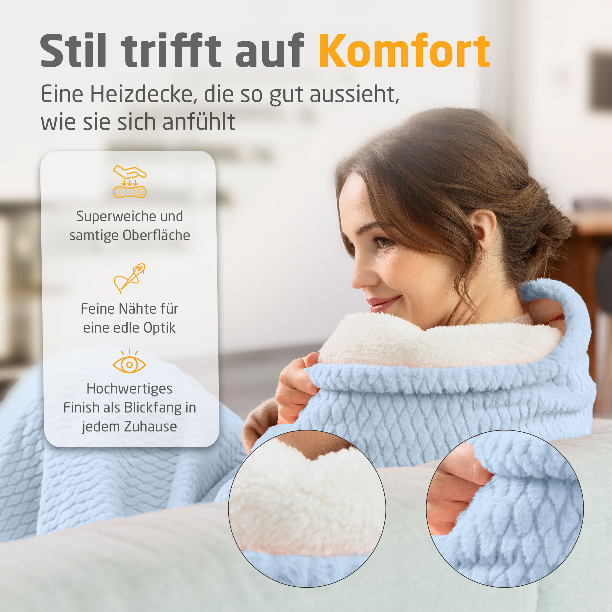 HB 415 | Kuschelheizdecke | jeansblau
