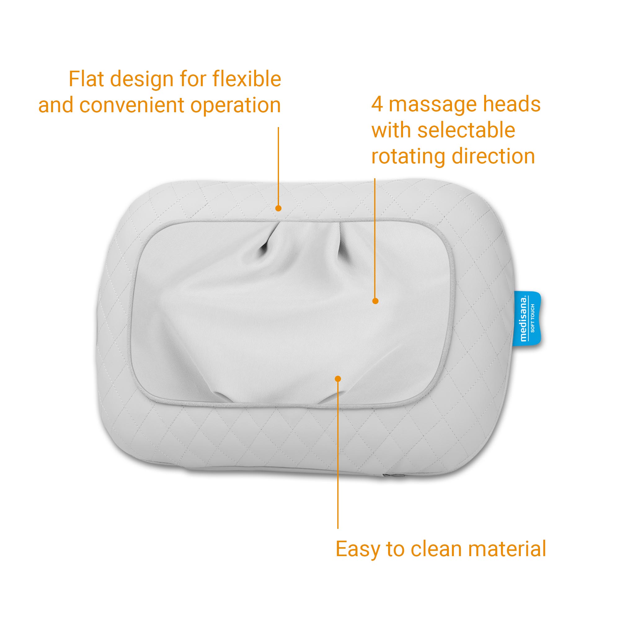 MCG 800 grey | Gel Shiatsu massage pillow