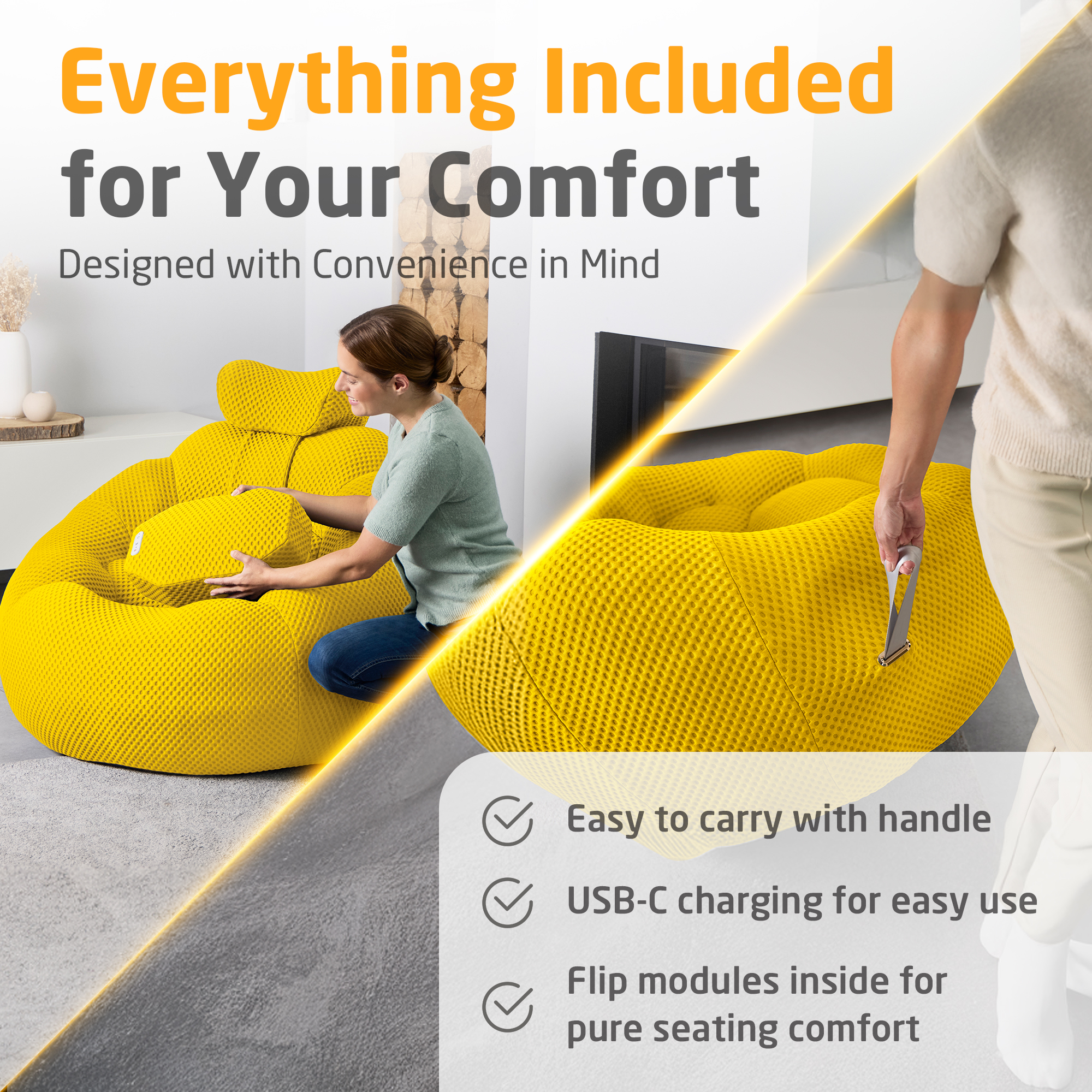 medisana RS 200 Bubble sofa - orange