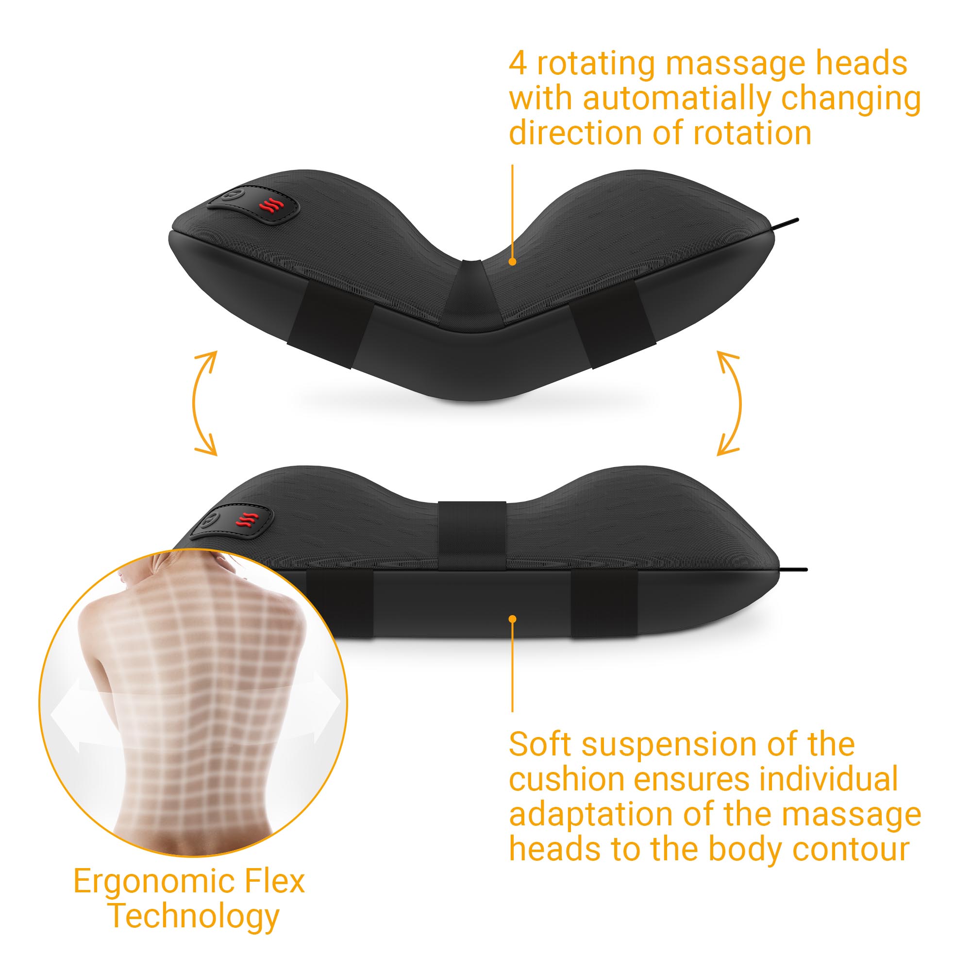 CL 300 | Contour Shiatsu Massage Pillow