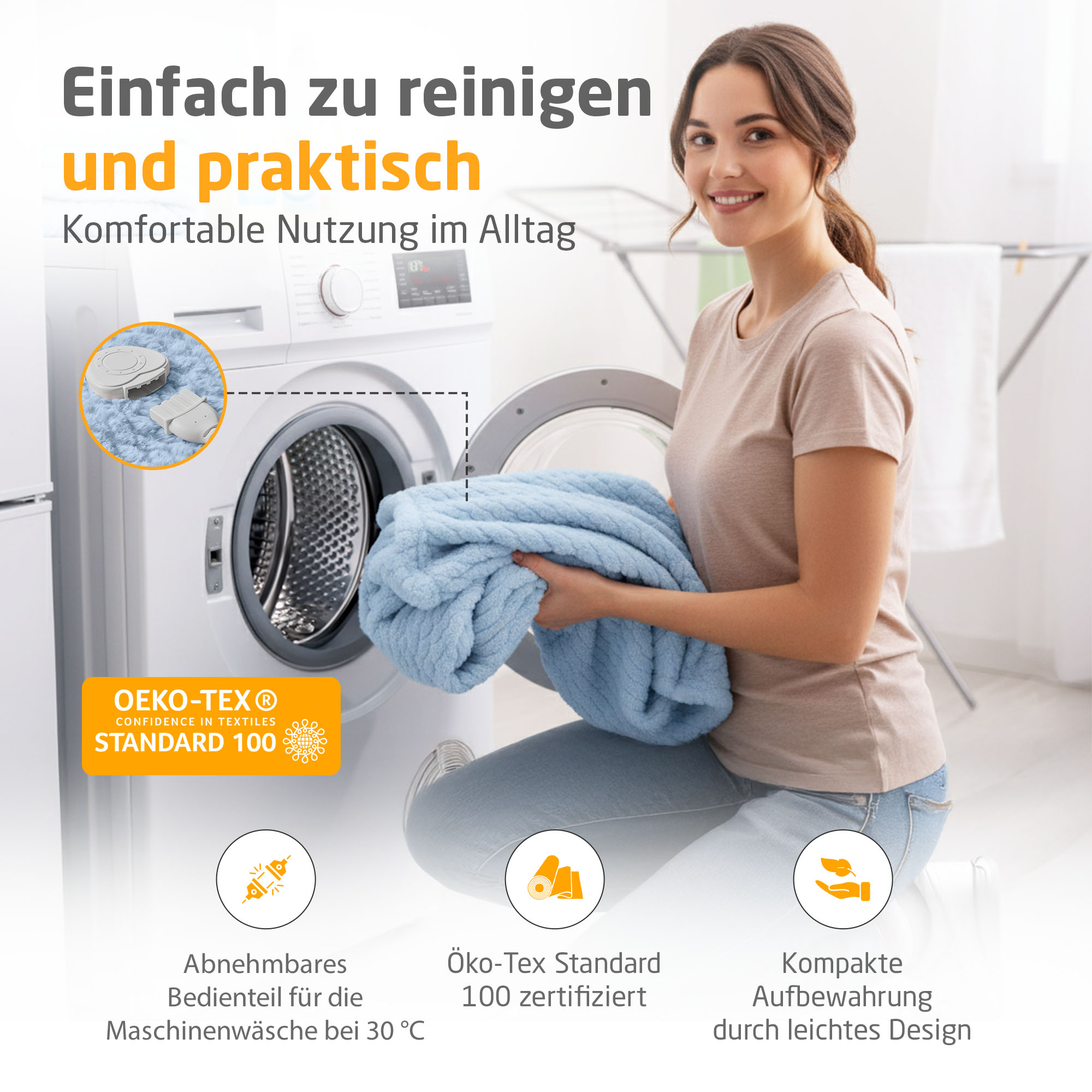 HB 415 | Kuschelheizdecke | jeansblau
