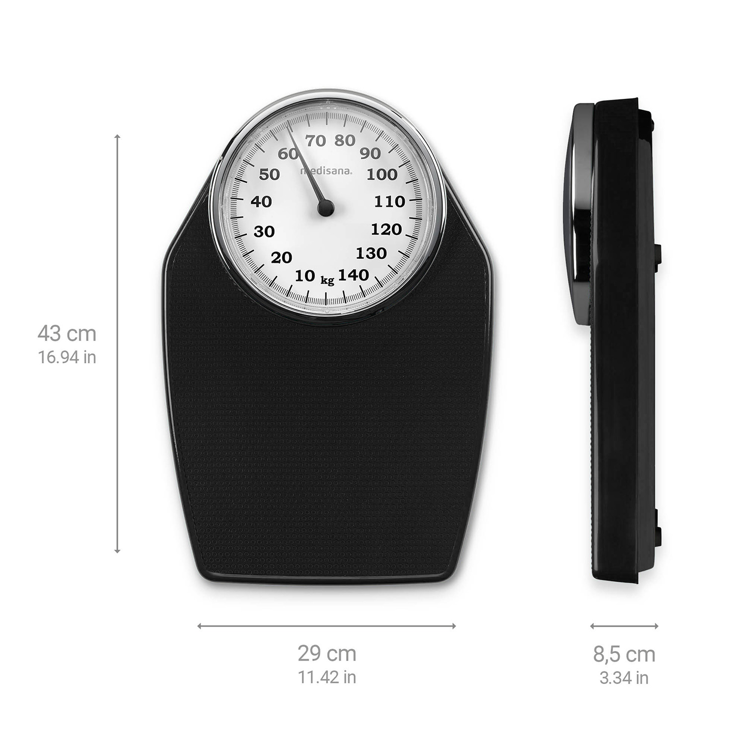 PhasedOut - medisana PS 100 Personenwaage mechanisch Black