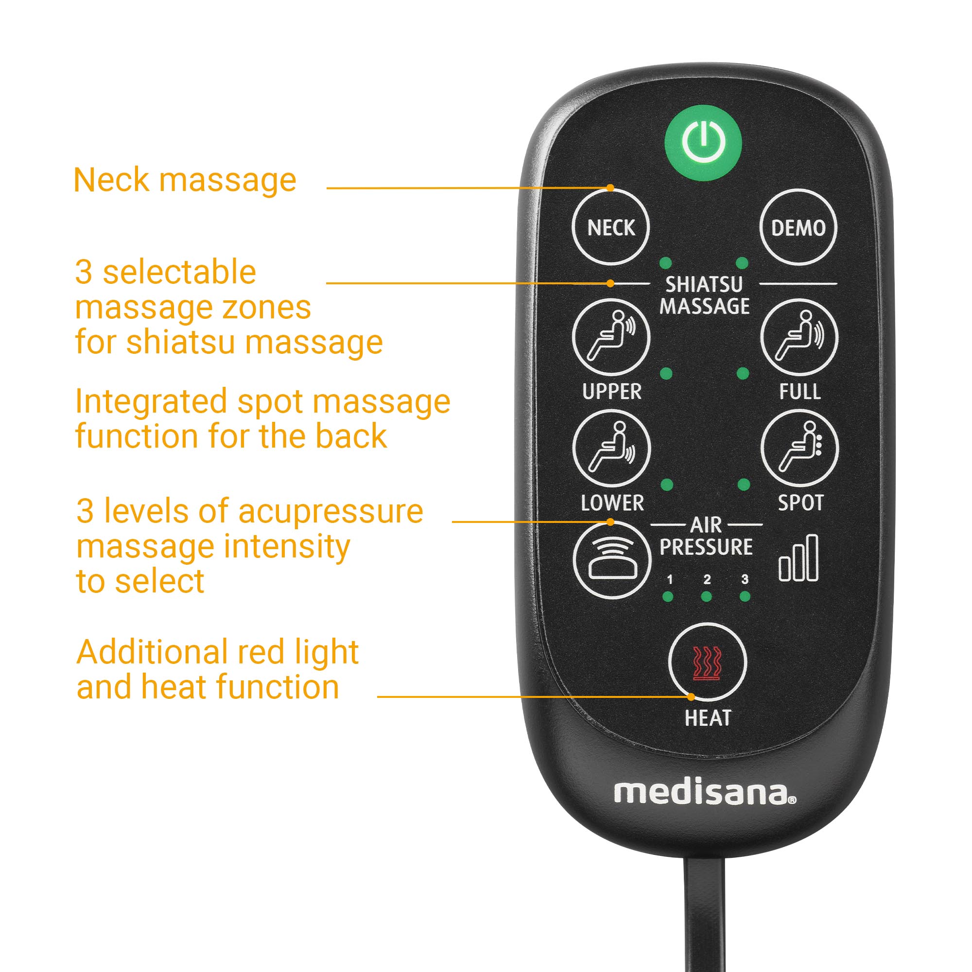 MC 825 | Shiatsu acupressure massage seat cushion