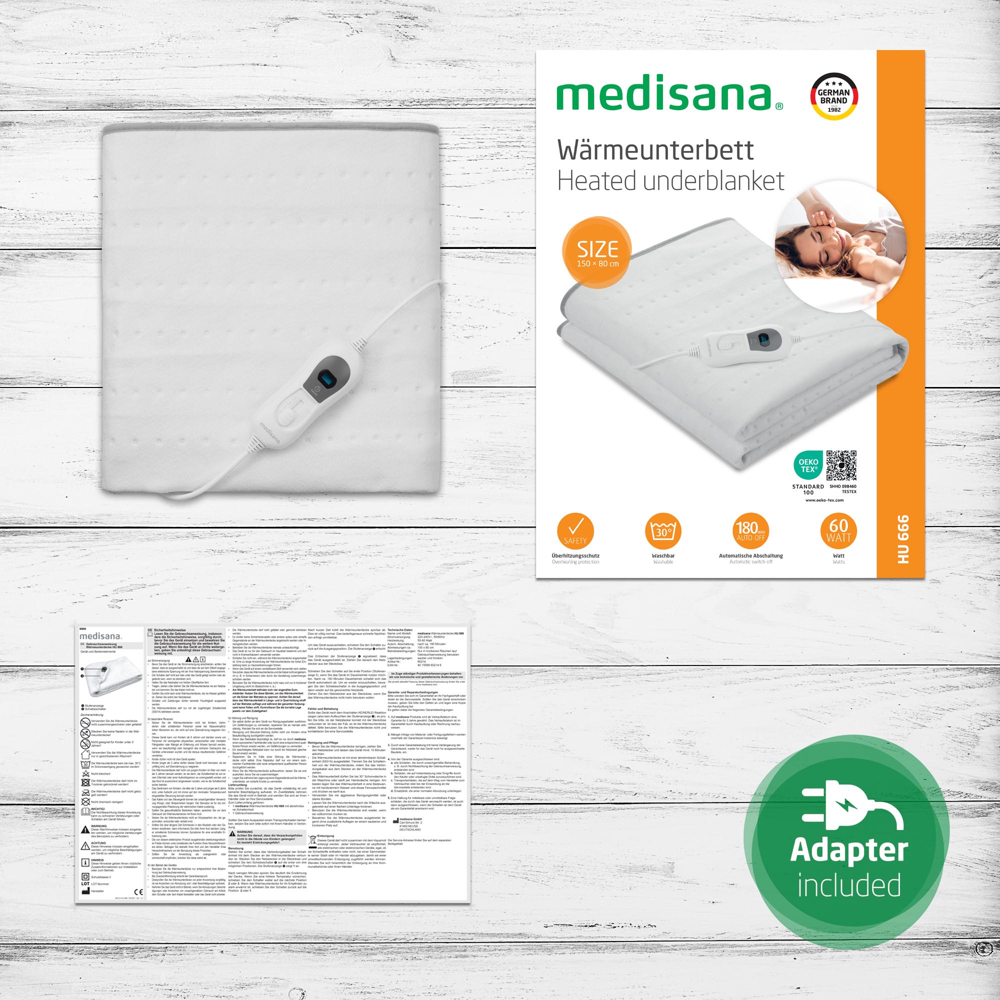 medisana HU 666 warming underblanket