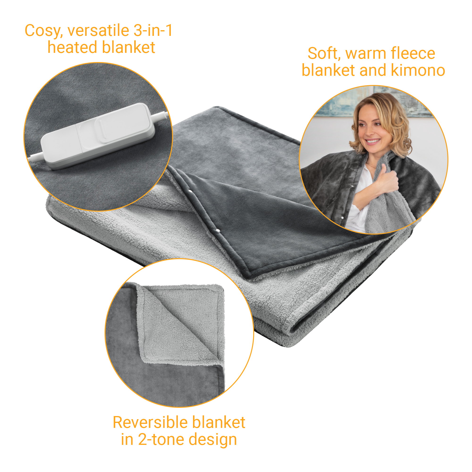 HB 677 | 3-in-1 Heated Blanket