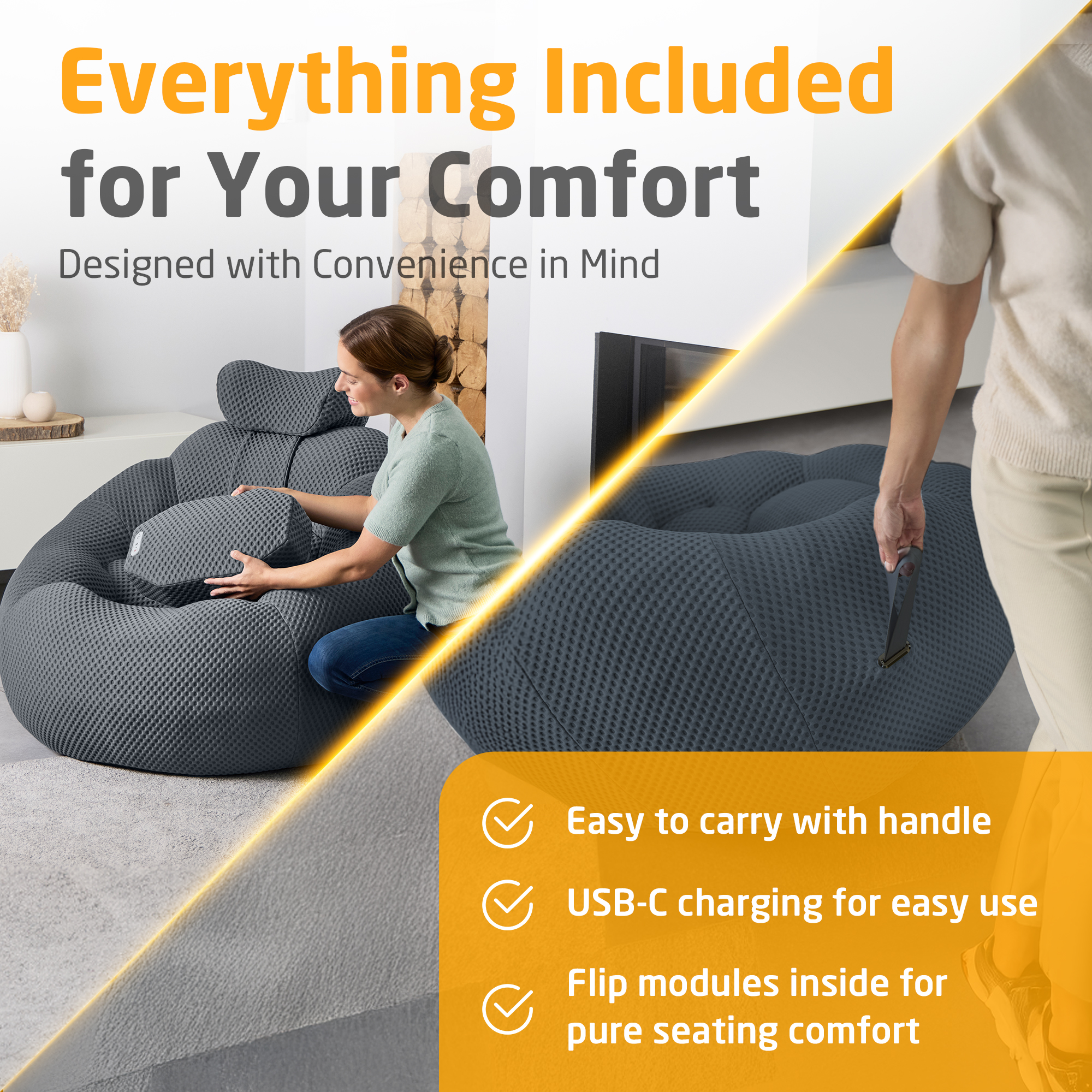 medisana RS 150 Bubble sofa - dark grey