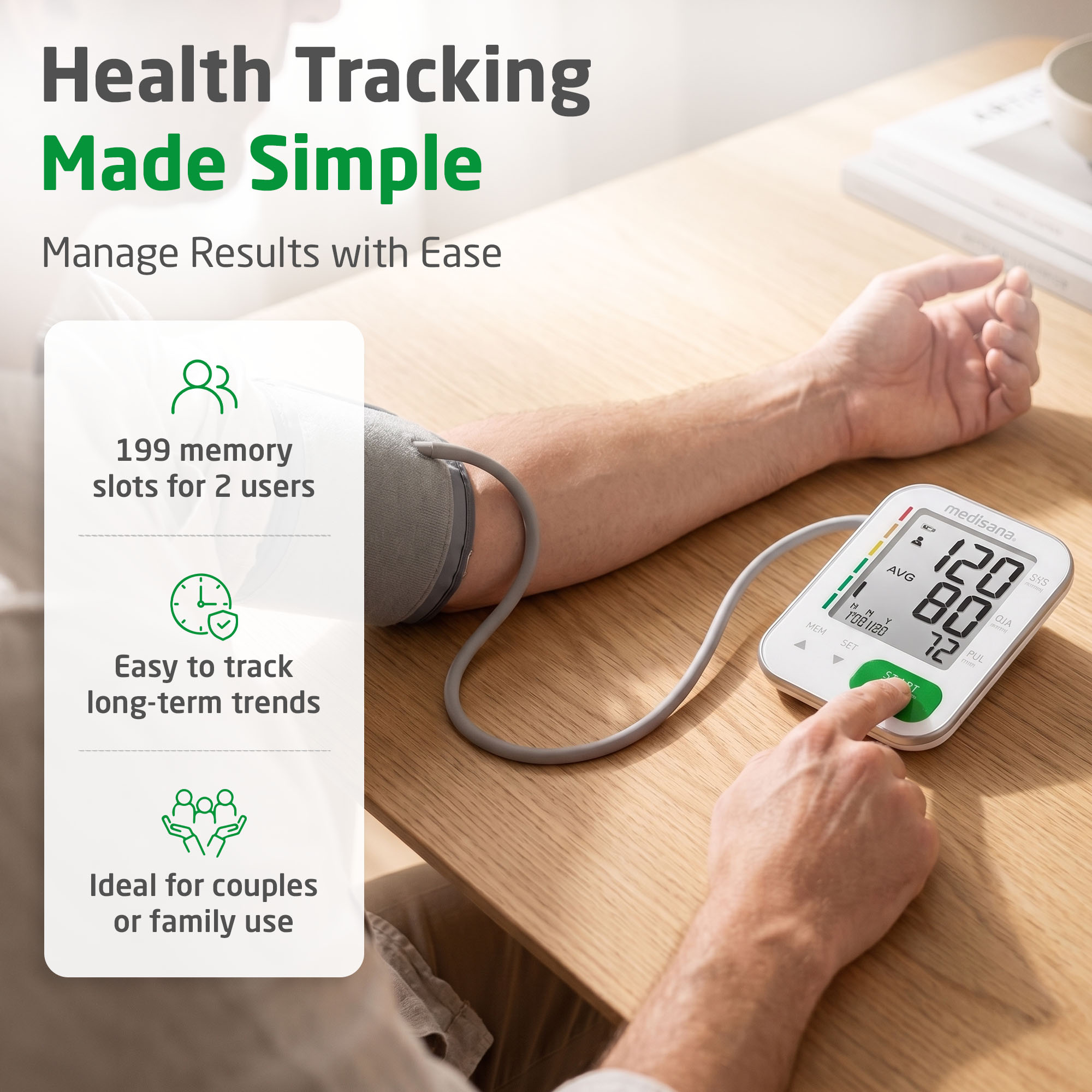 BU 566 | Upper-arm blood pressure monitor