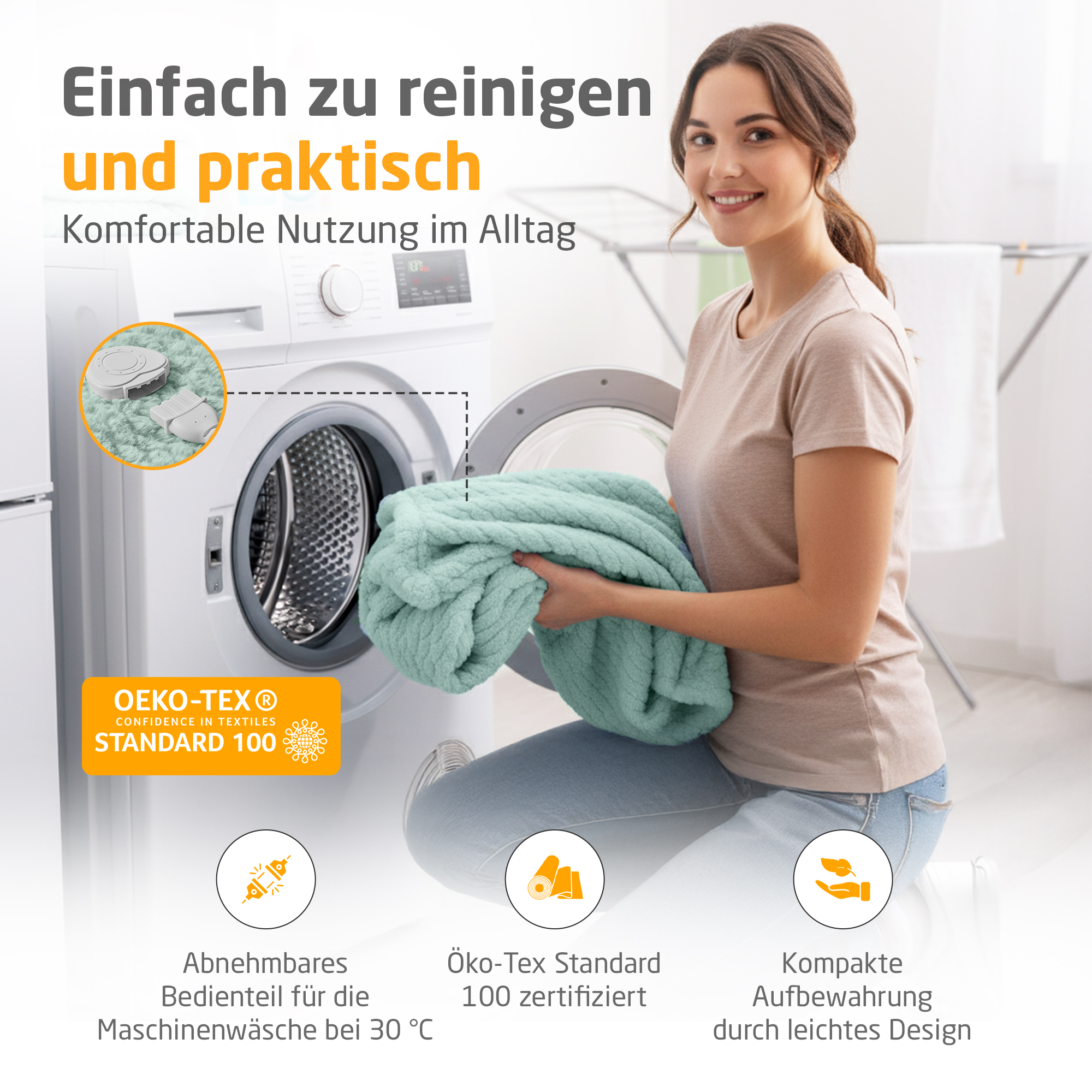 HB 417 | Kuschelheizdecke | salbeigrün