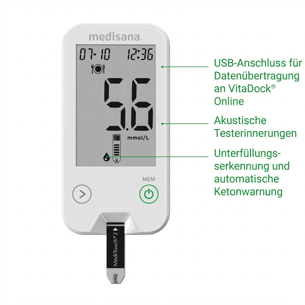 MediTouch 2 mmol/L | Blutzuckermessgerät