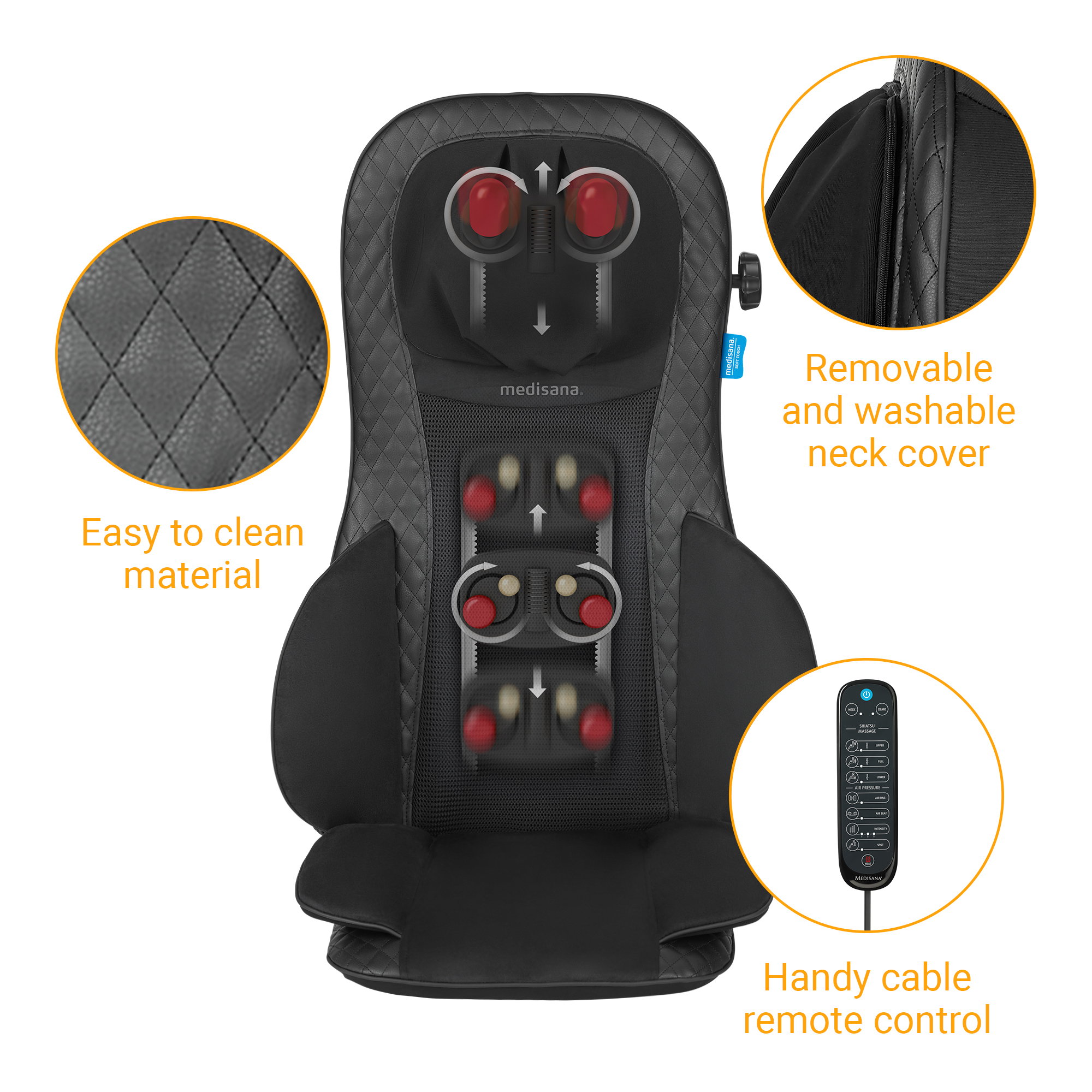 MCG 820 | Gel Shiatsu Acupressure Massage Seat Cushion