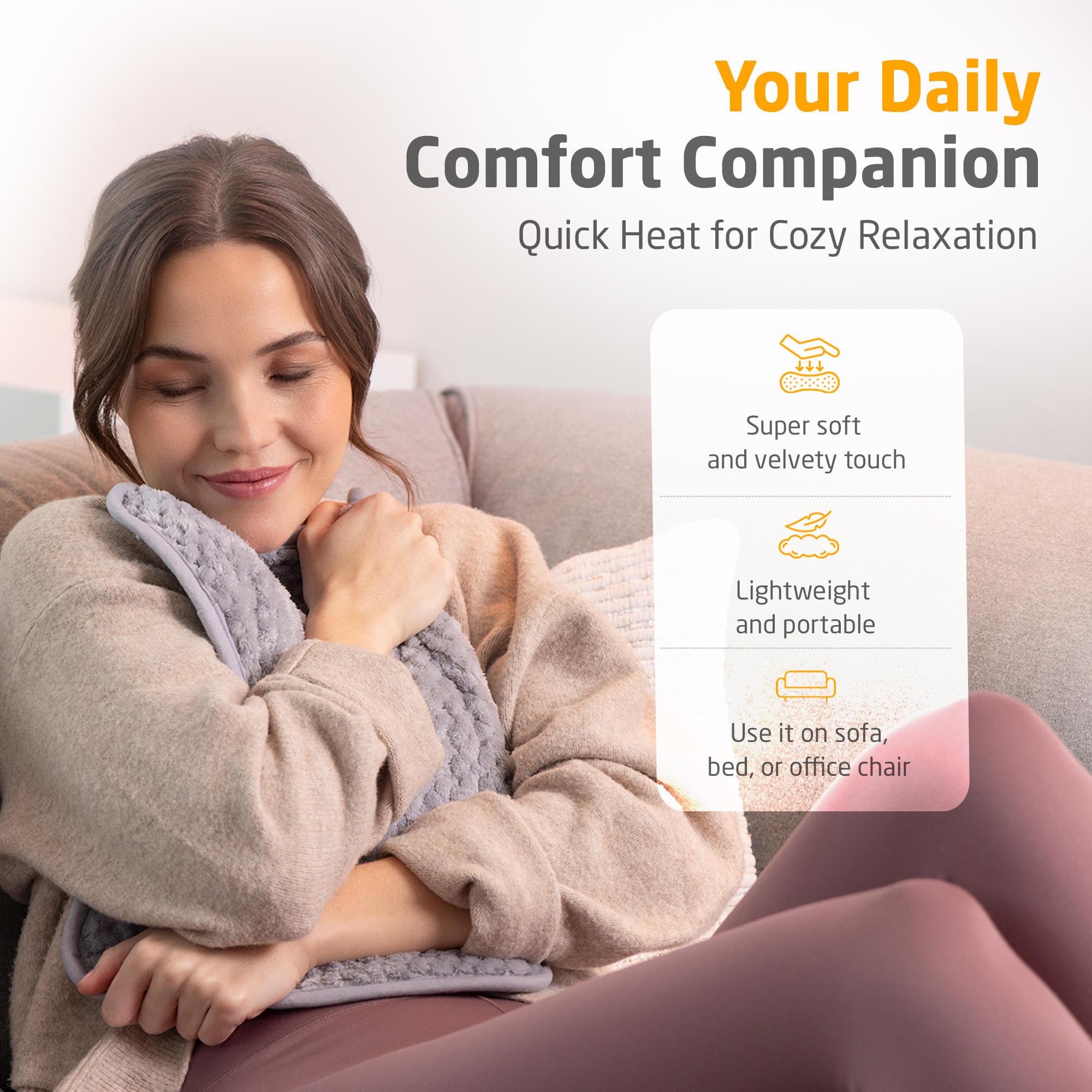 HP 516 | heating pad | light gray