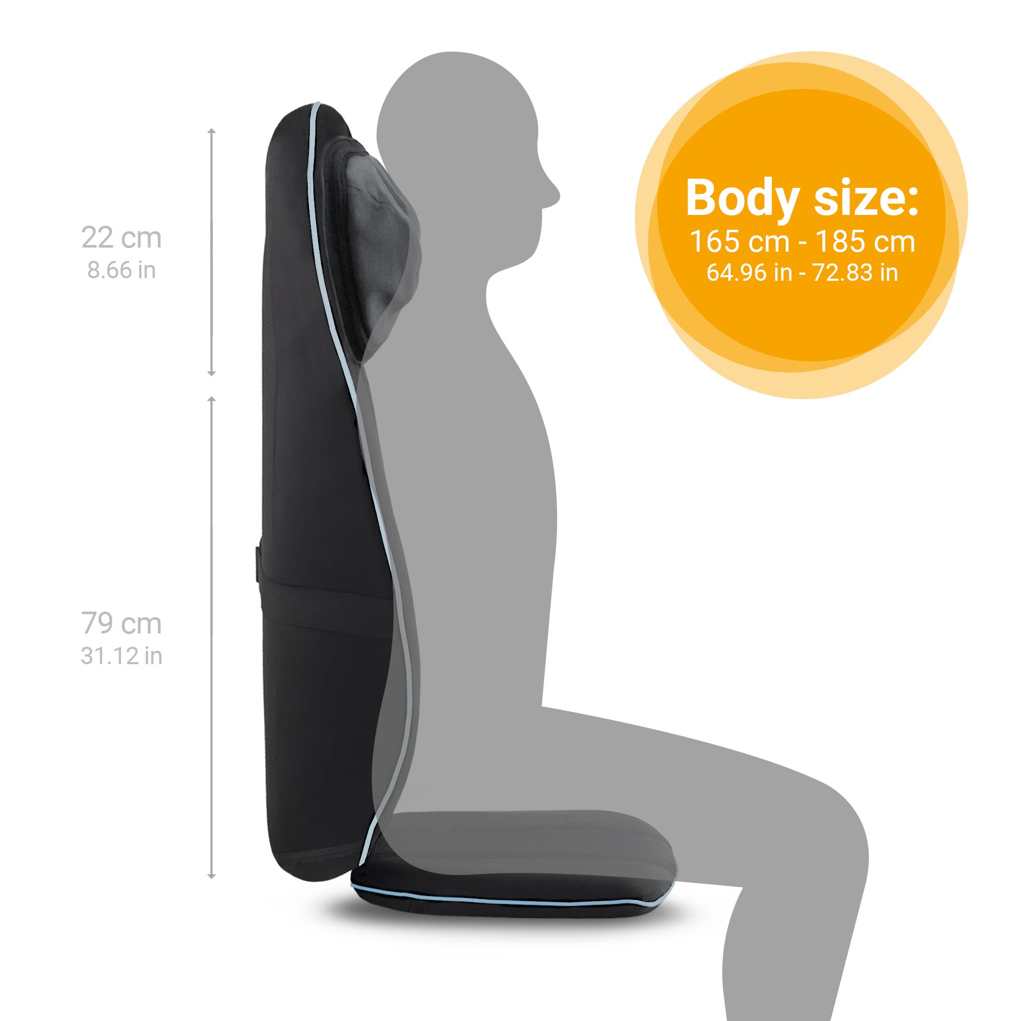 MC 825| Shiatsu Acupressure Massage Seat Pad