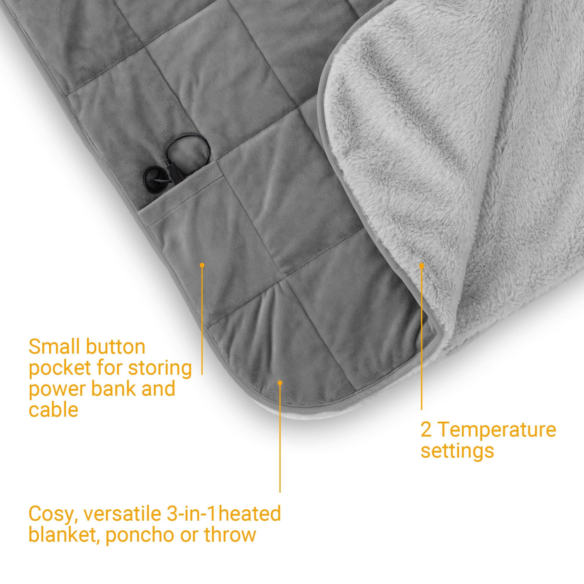 HB 674 | Portable Heated Blanket 3-in-1