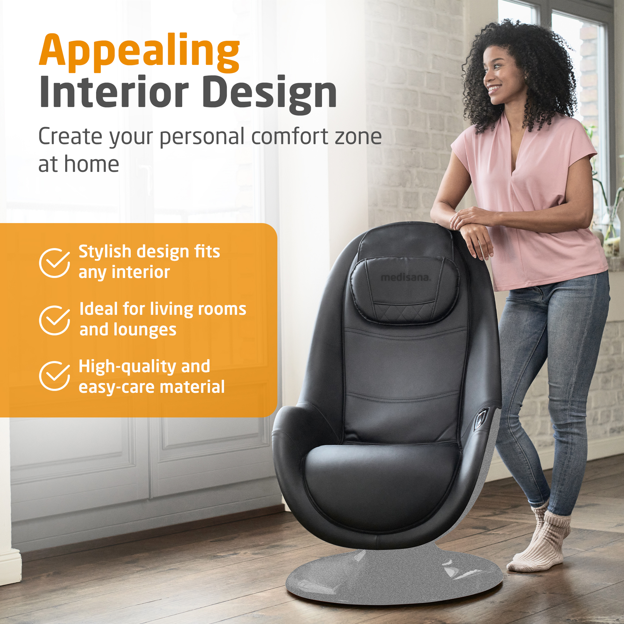 RS 670 | Lounge chair with massage function and ottoman