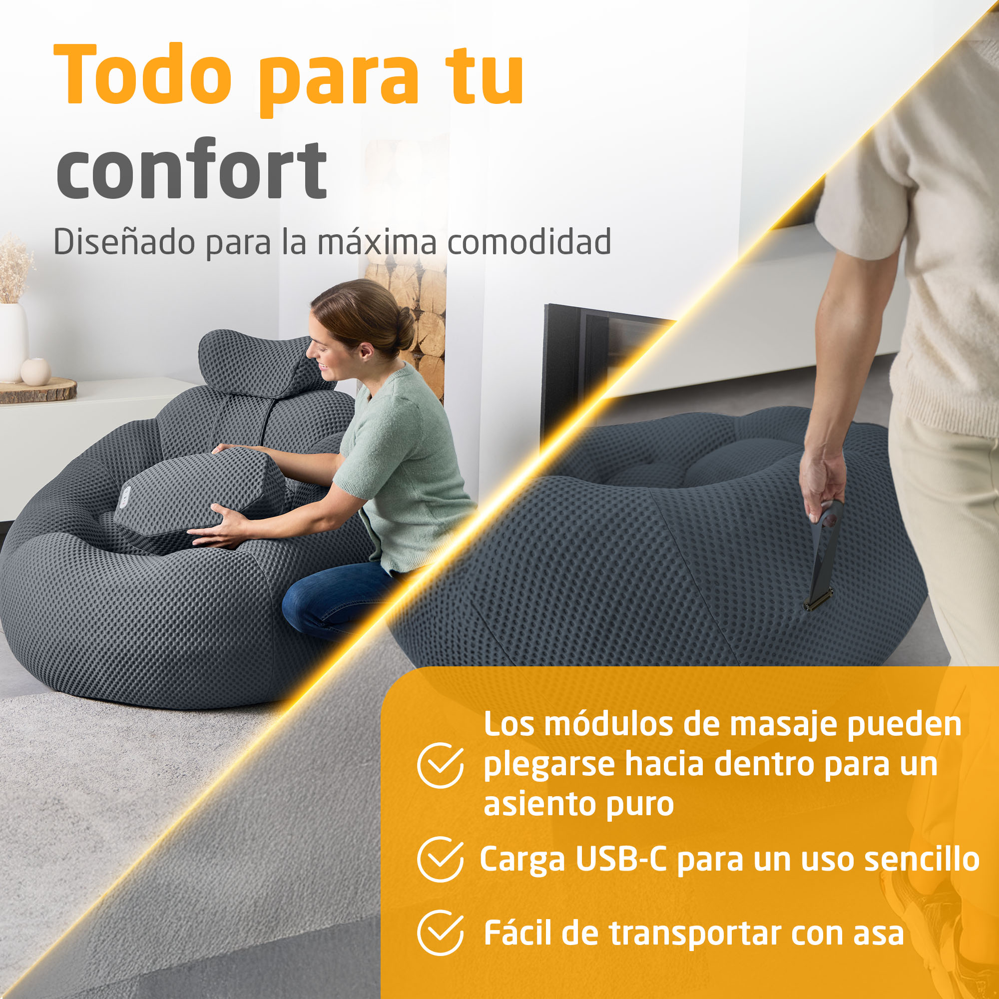 medisana RS 150 Bubble sofa - dark grey