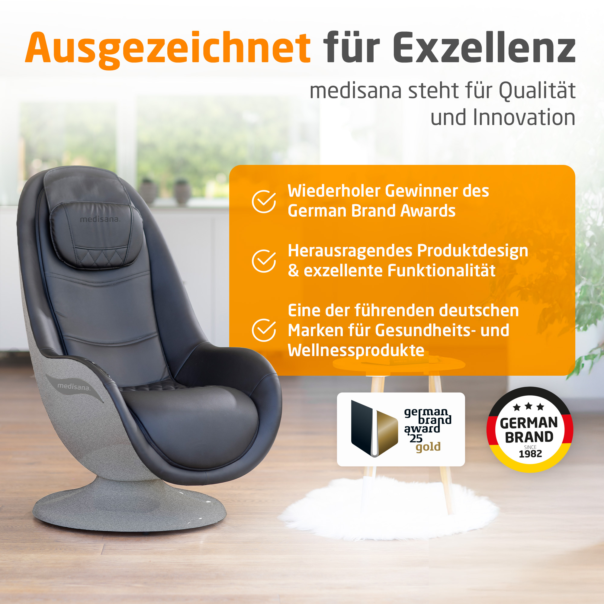 RS 670 | Lounge Sessel mit Massagefunktion und Hocker