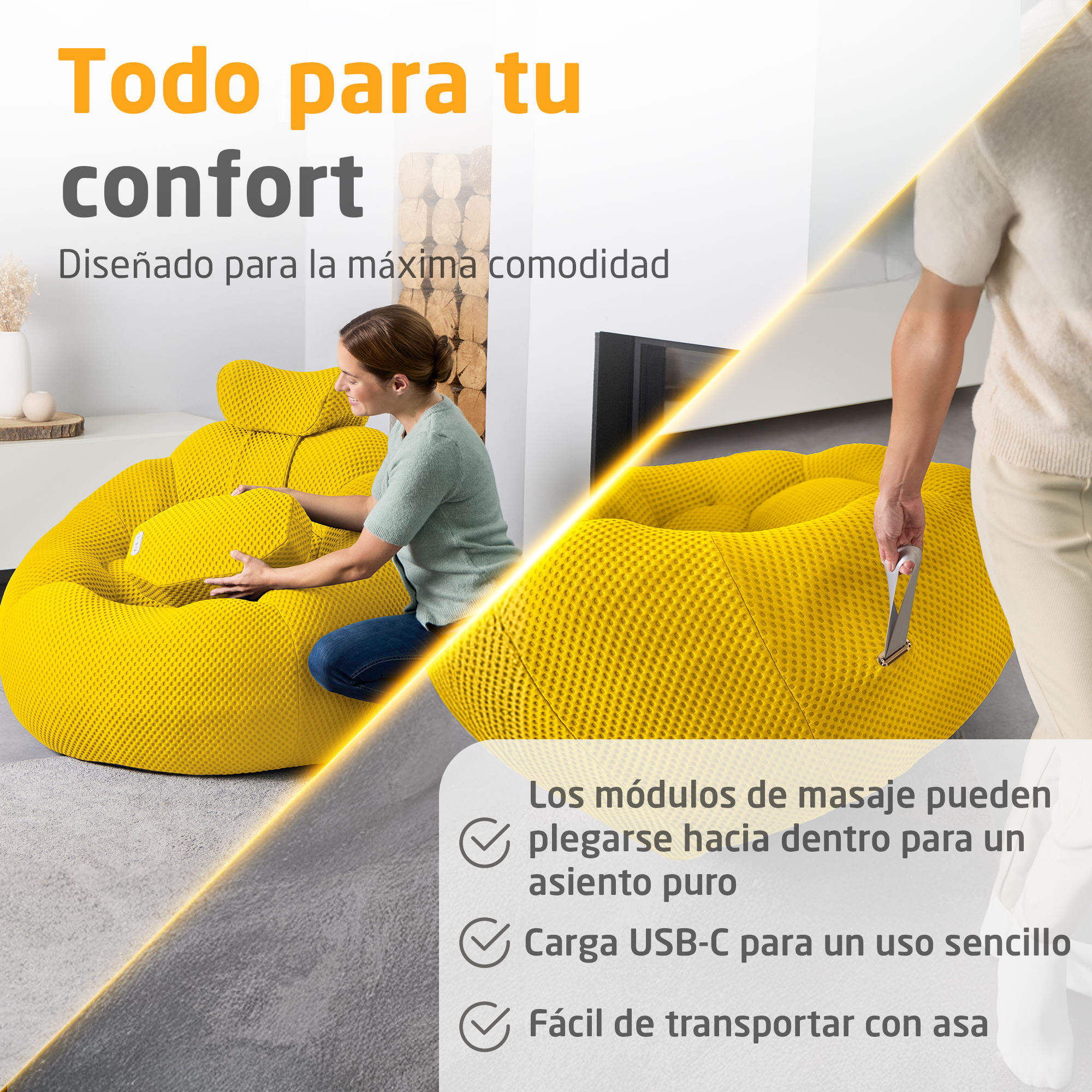 medisana RS 200 Bubble sofa - orange