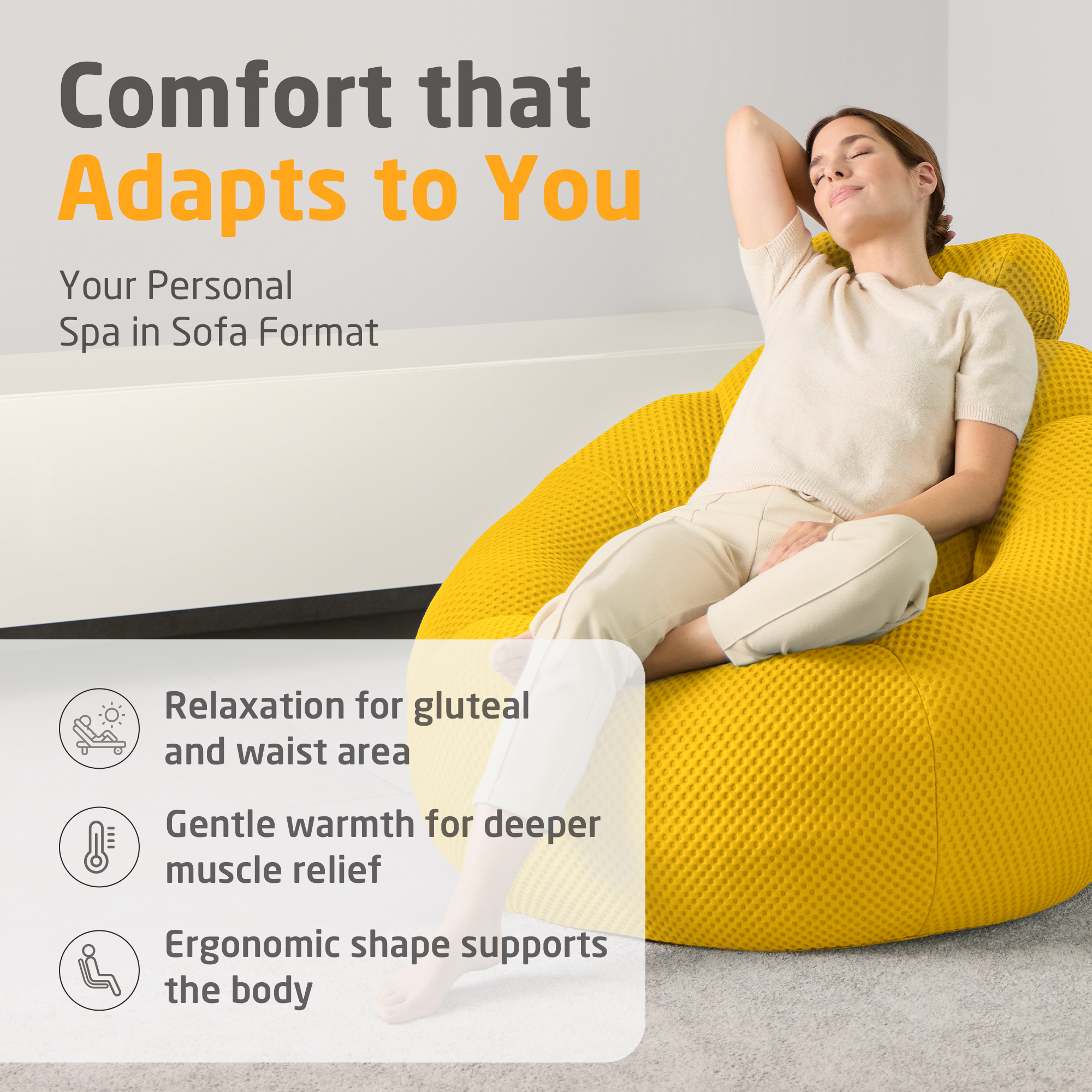 medisana RS 200 Bubble sofa - orange