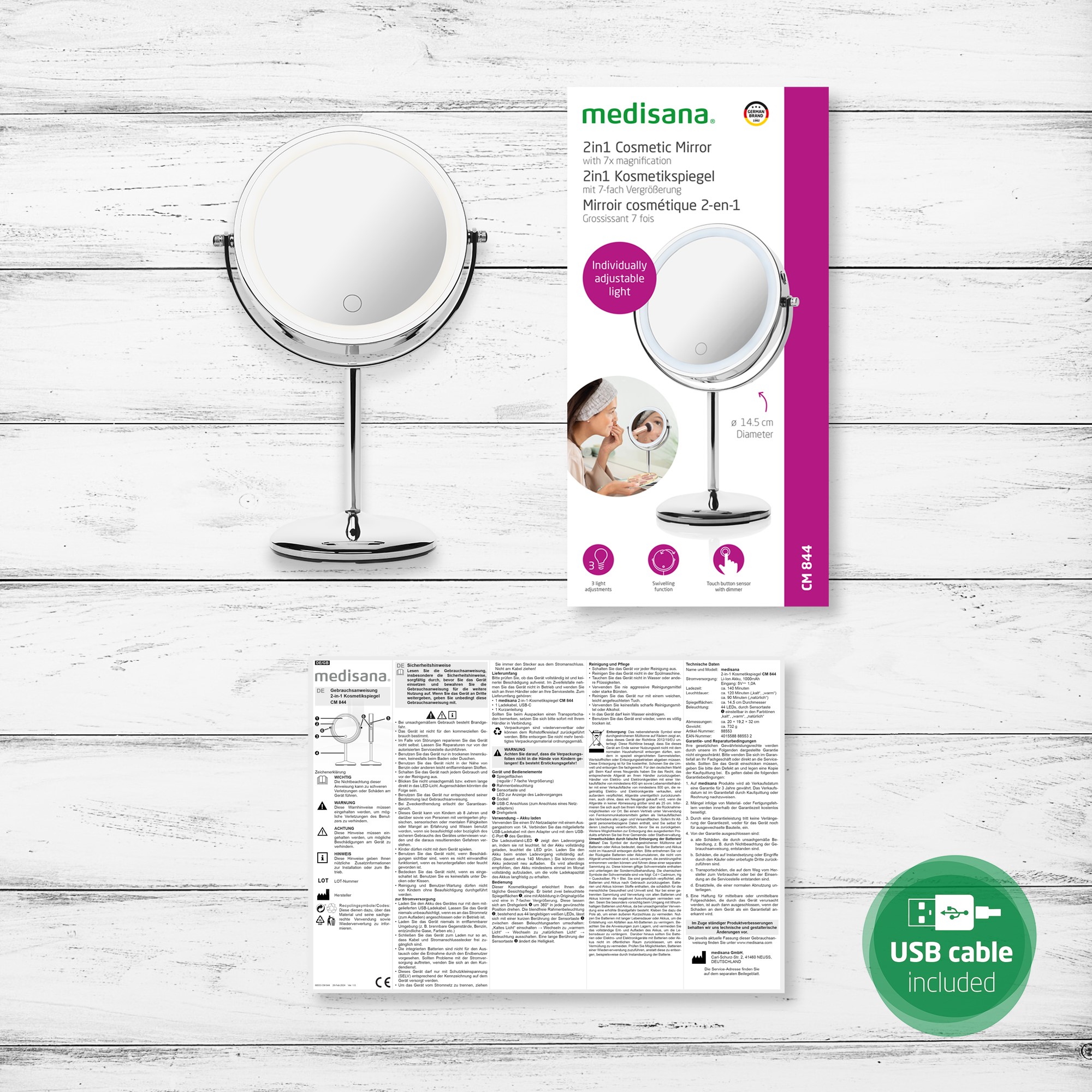 CM 844 | 2-in-1 cosmetic mirror