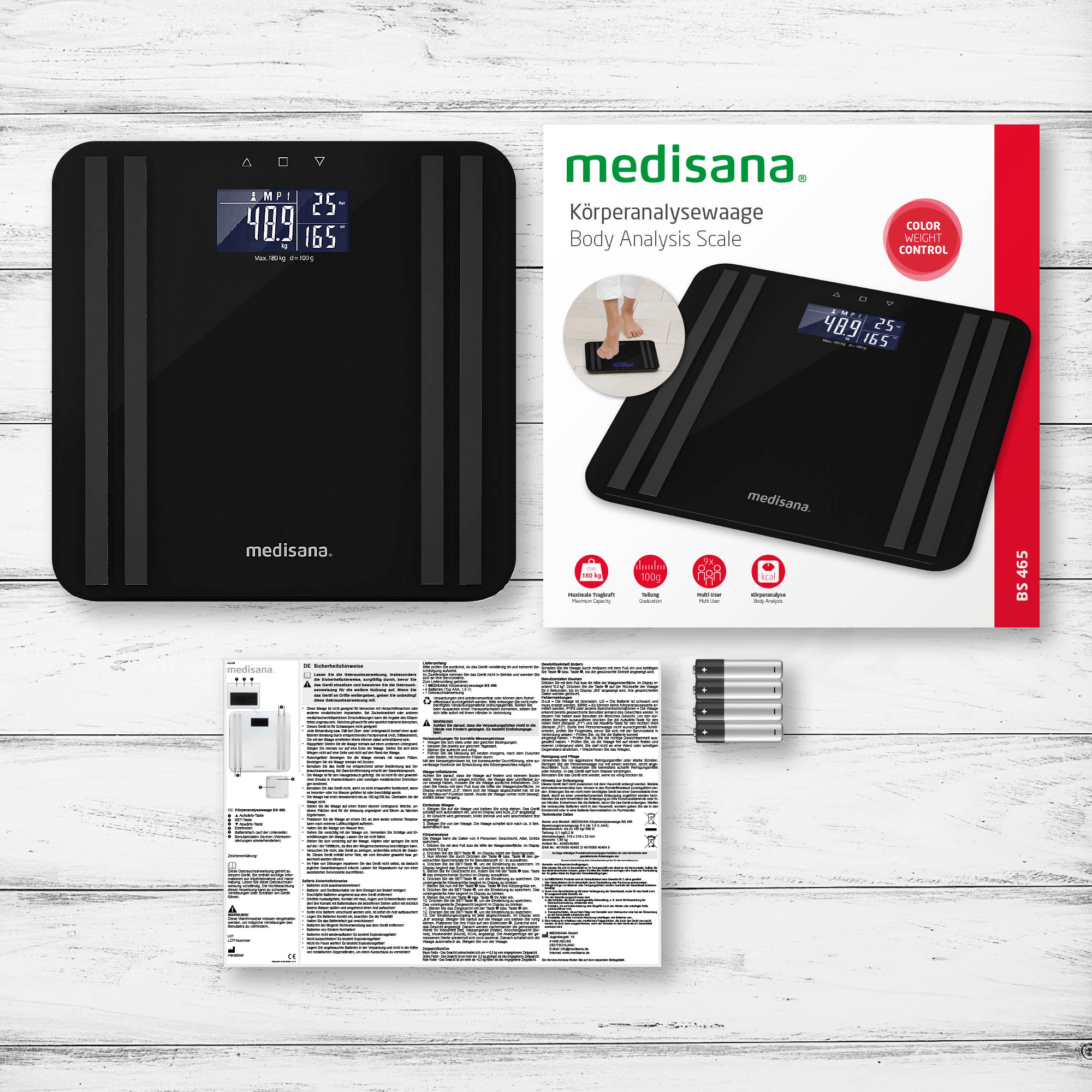 BS 465 black | Body Analysis Scale