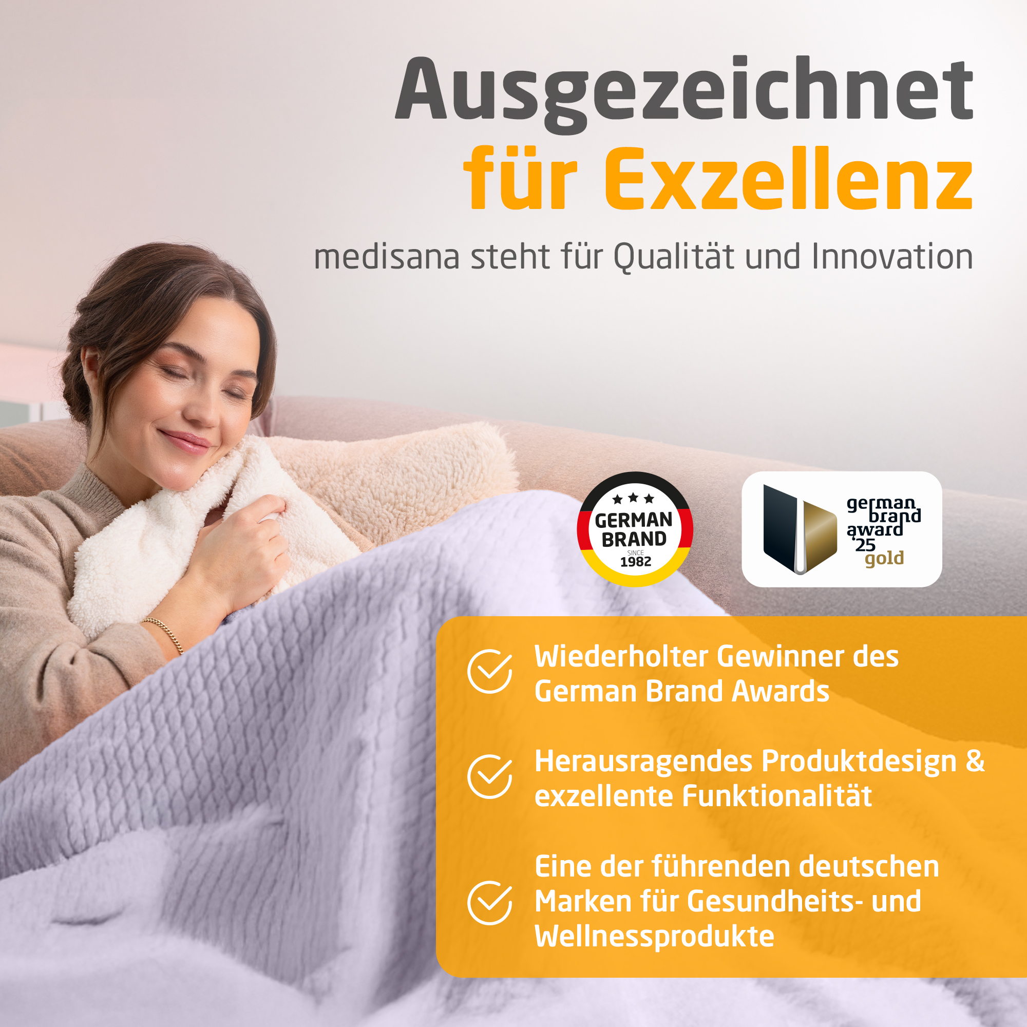 HB 418 | Kuschelheizdecke | zartlila