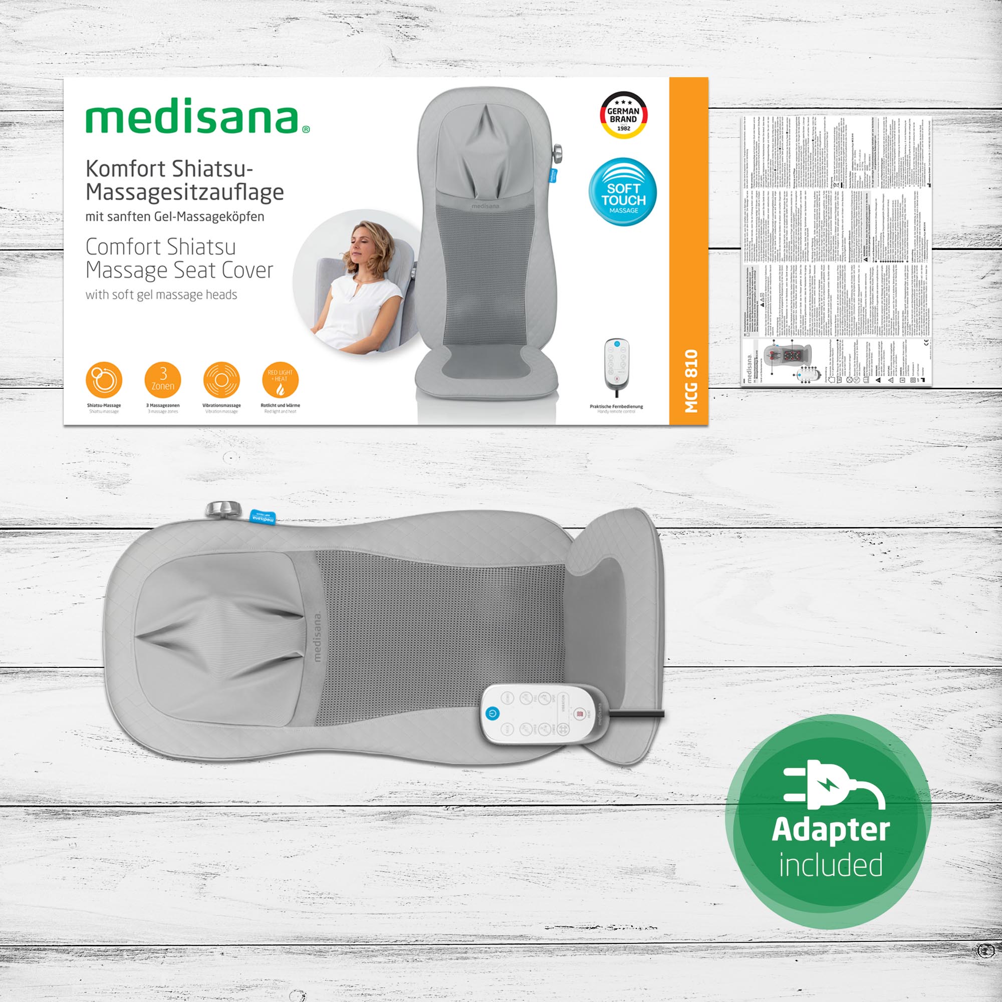 MCG 810 | Gel Shiatsu Massage Seat Cushion