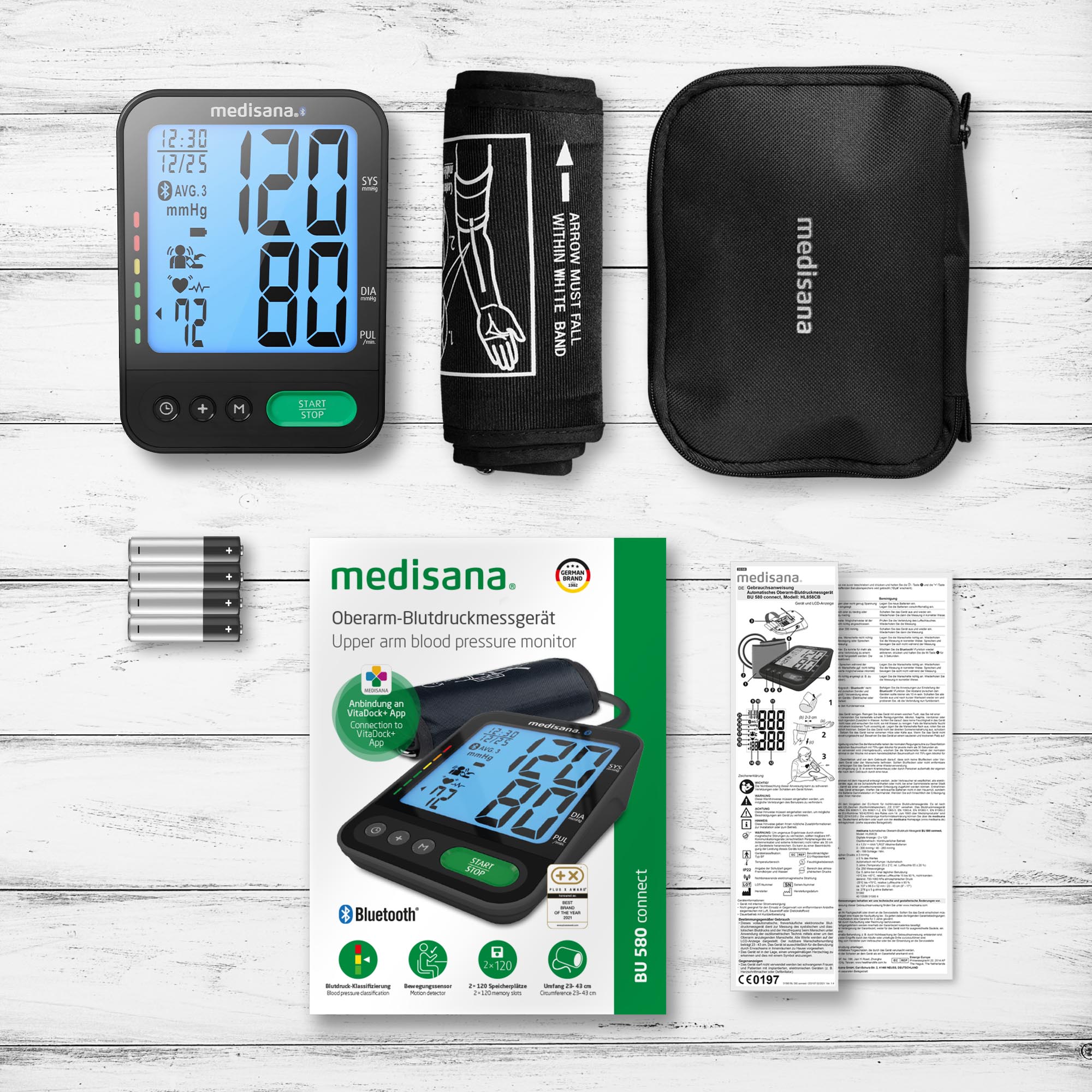 medisana BU 580 connect upper arm blood pressure monitor