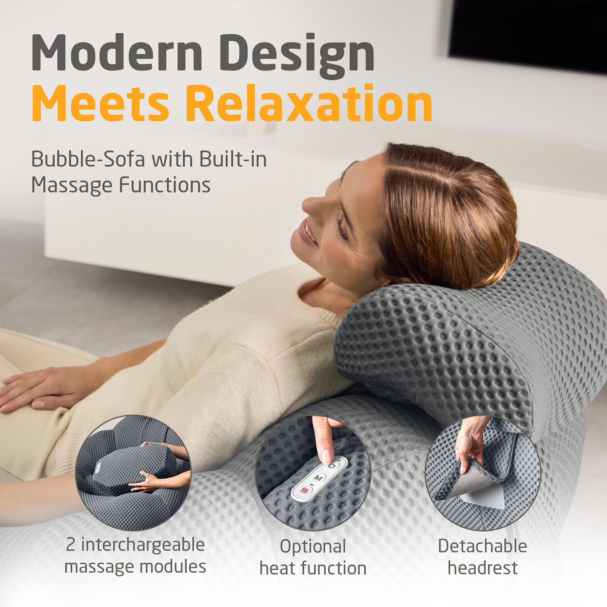 medisana RS 150 Bubble sofa - dark grey