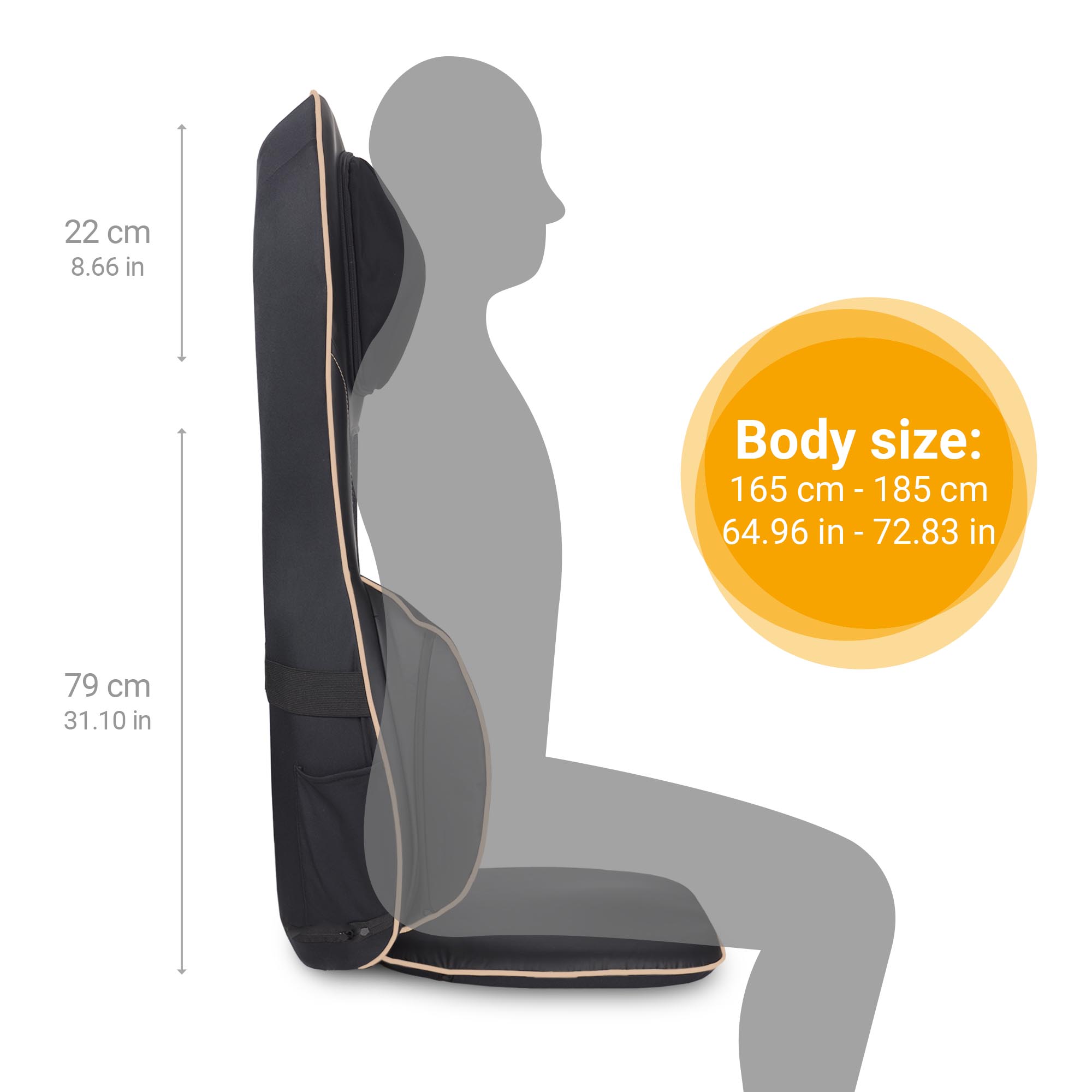 MC 825 | Shiatsu-Akupressur-Massagesitzauflage