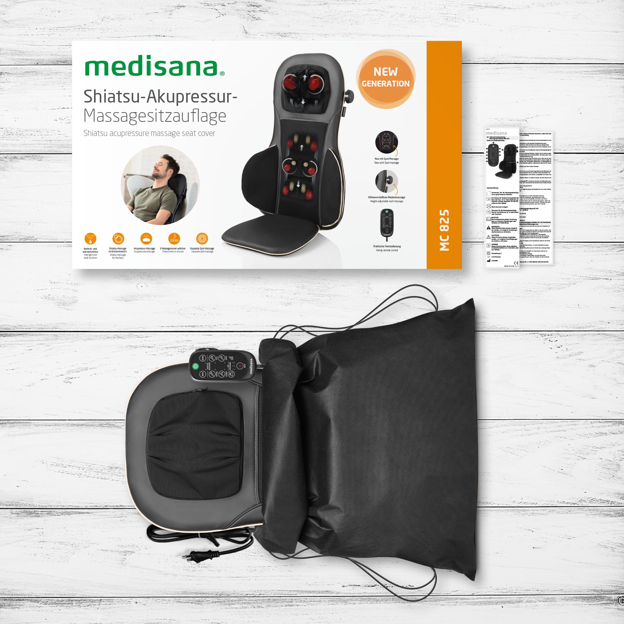 be7248540786e5d57fec803d3a3b71f3 MC 825 beige | Shiatsu-Akupressur-Massagesitzauflage
