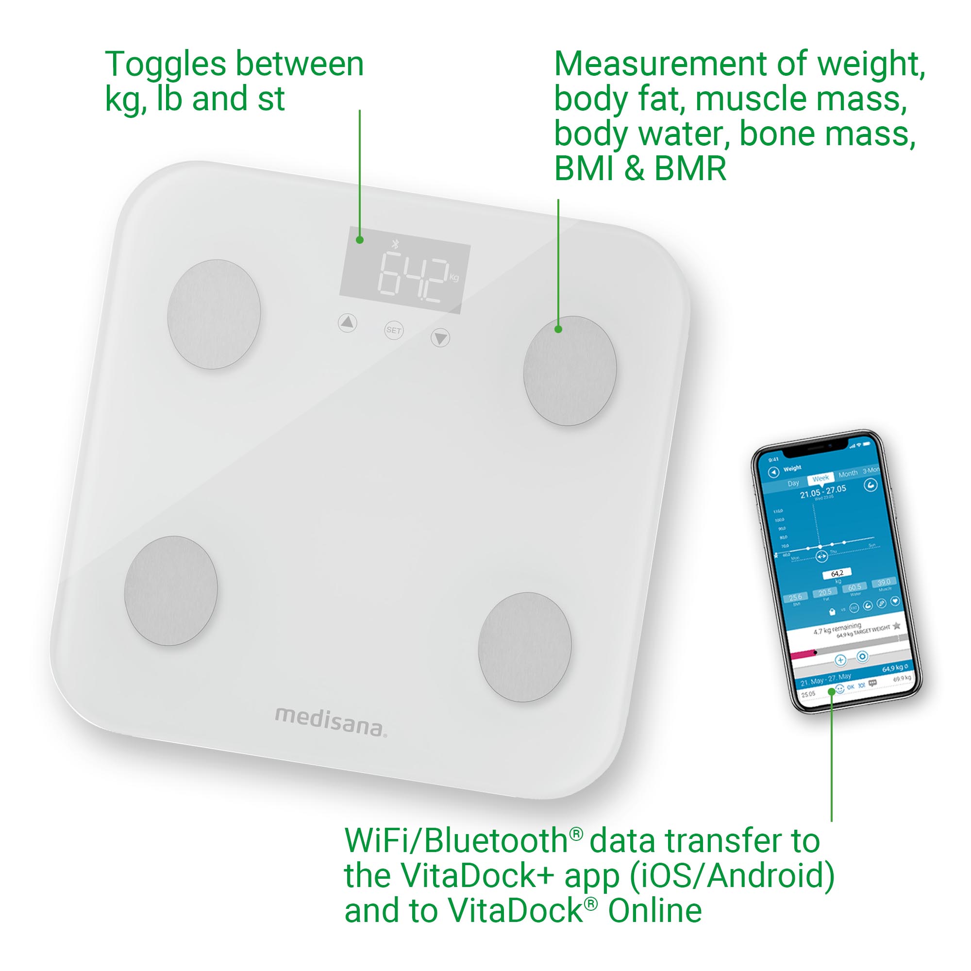 medisana BS 600 Body analyser scale Wifi