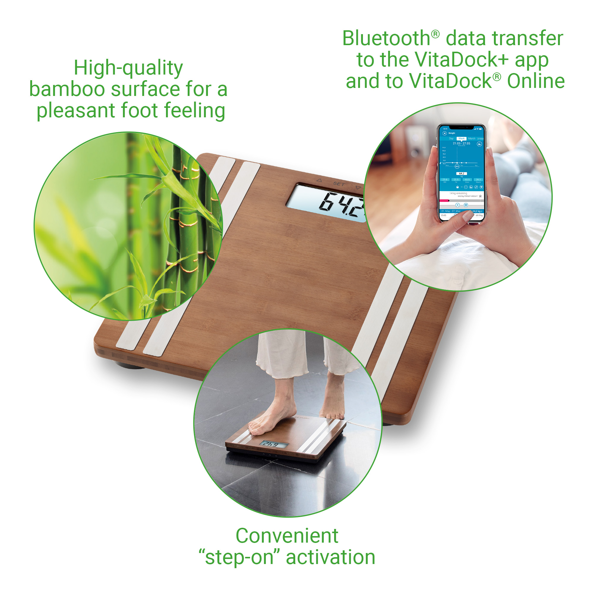 BS 552 connect | Bamboo Body Composition Scale