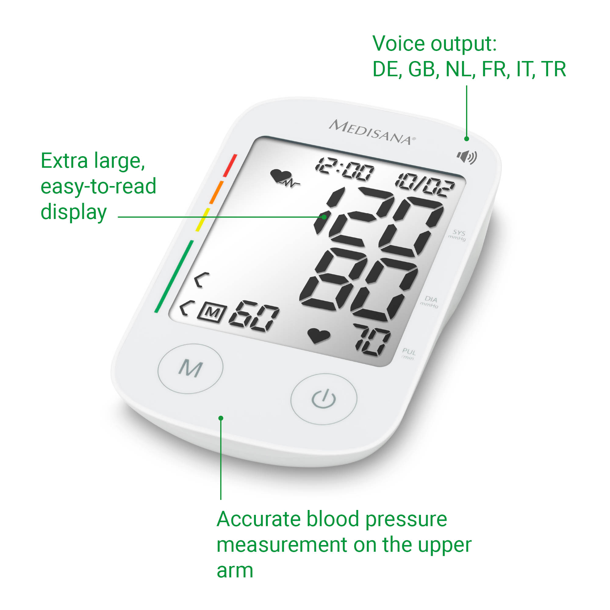 BU 535 Voice | Upper-arm blood pressure monitor | International Version