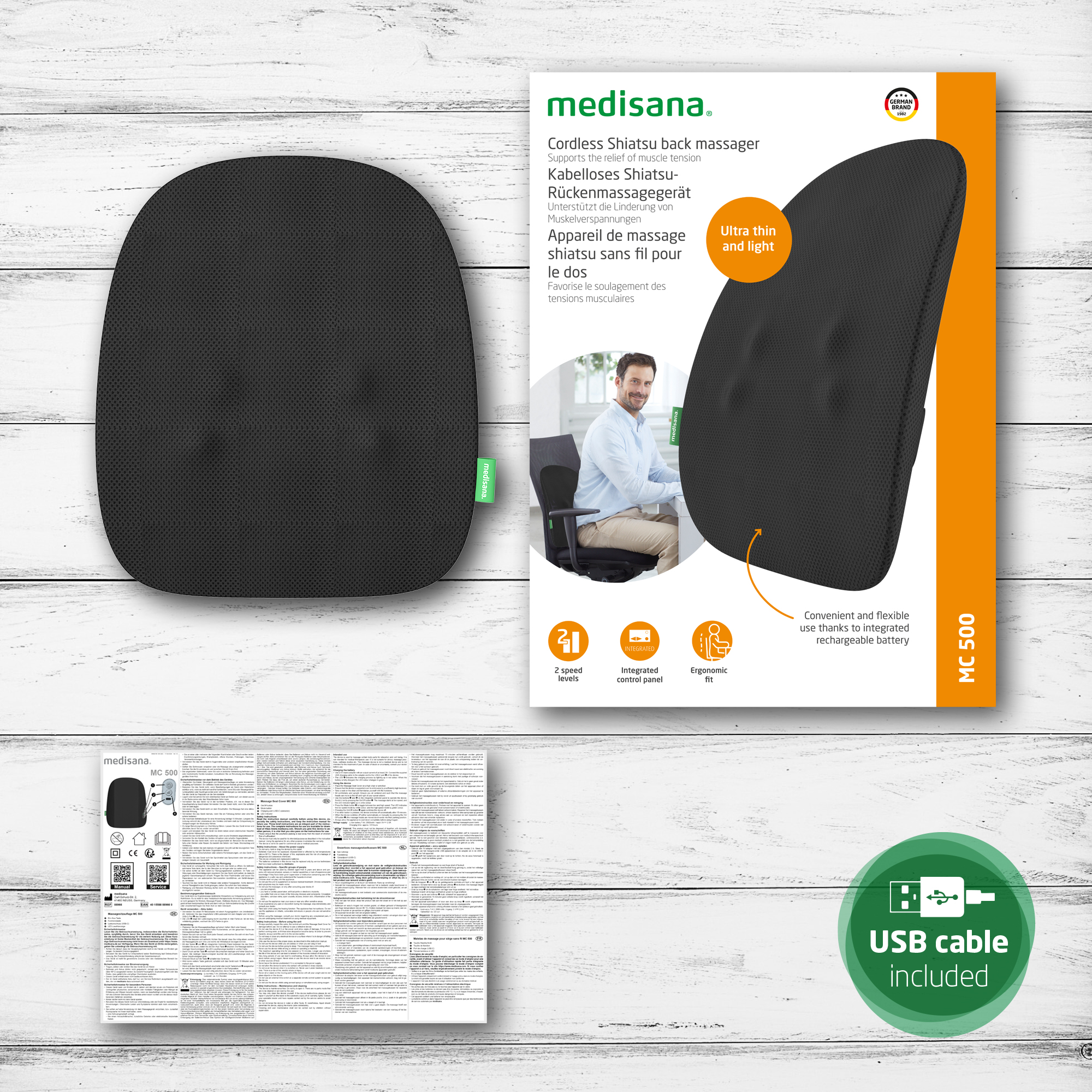 MC 500 | kabelloses Shiatsu-Rückenmassagegerät
