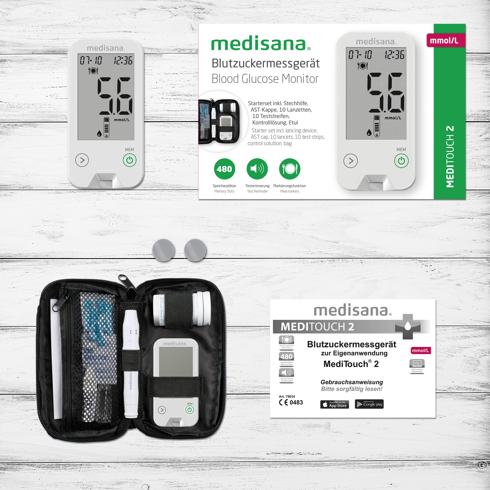 MediTouch 2 mmol/L | Blood glucose meter