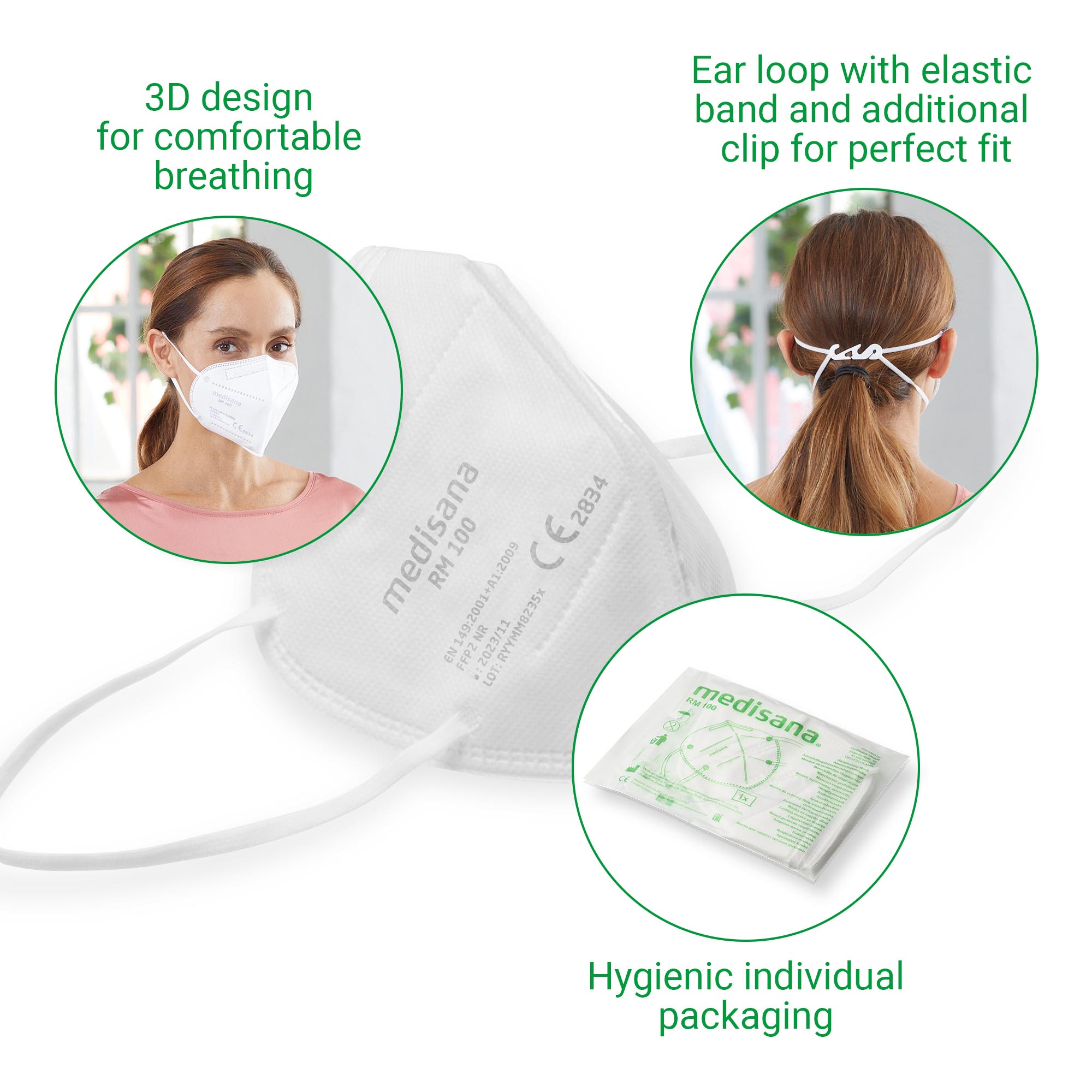 medisana RM 100 FFP2 mask - 10 pieces - white
