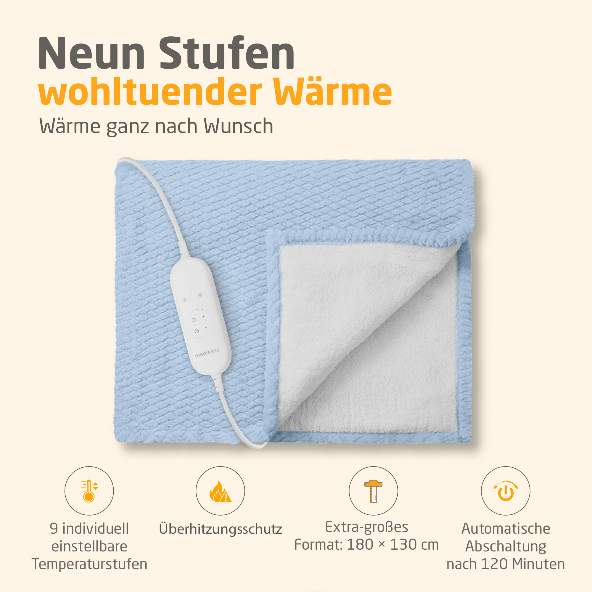 HB 415 | Kuschelheizdecke | jeansblau
